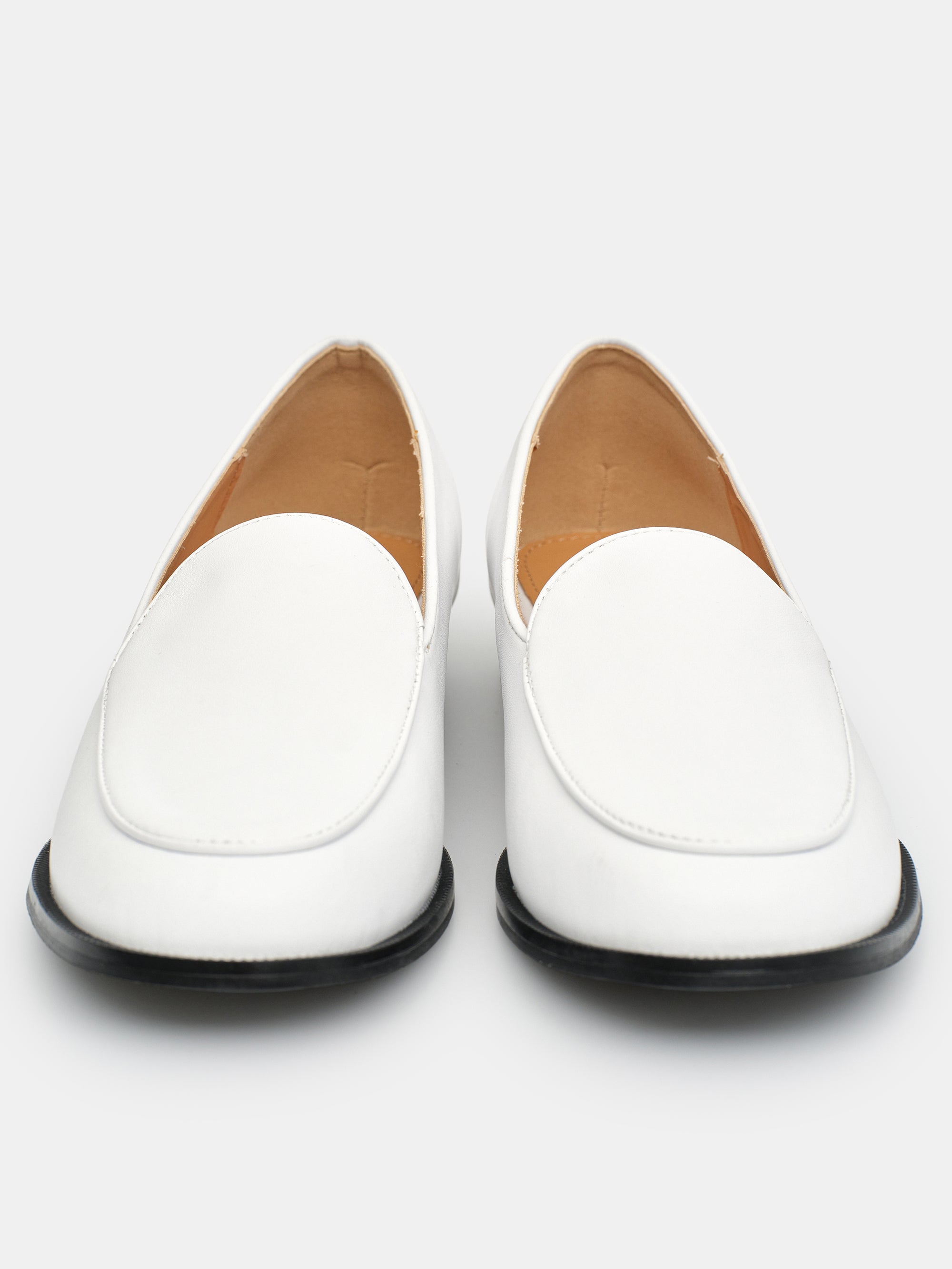 Soft Leather Loafers, White