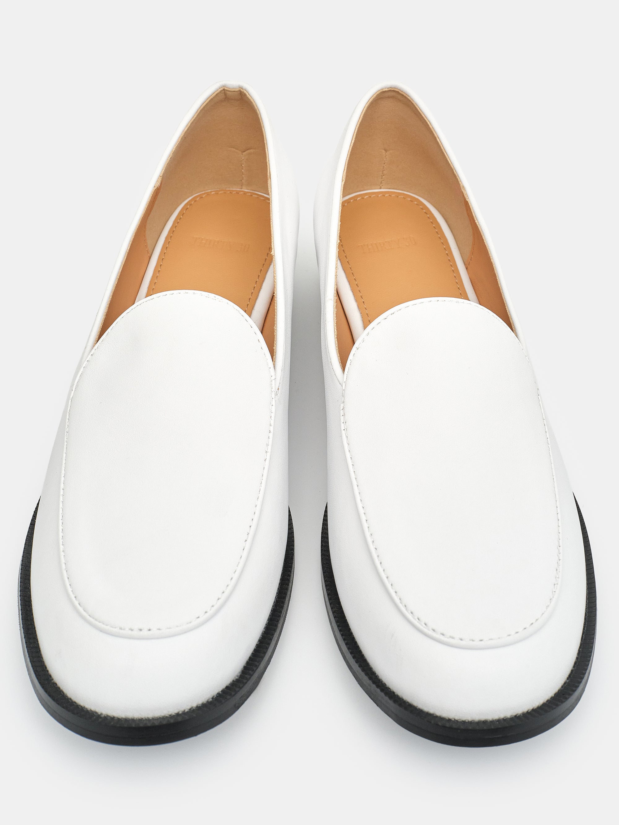 Soft Leather Loafers, White