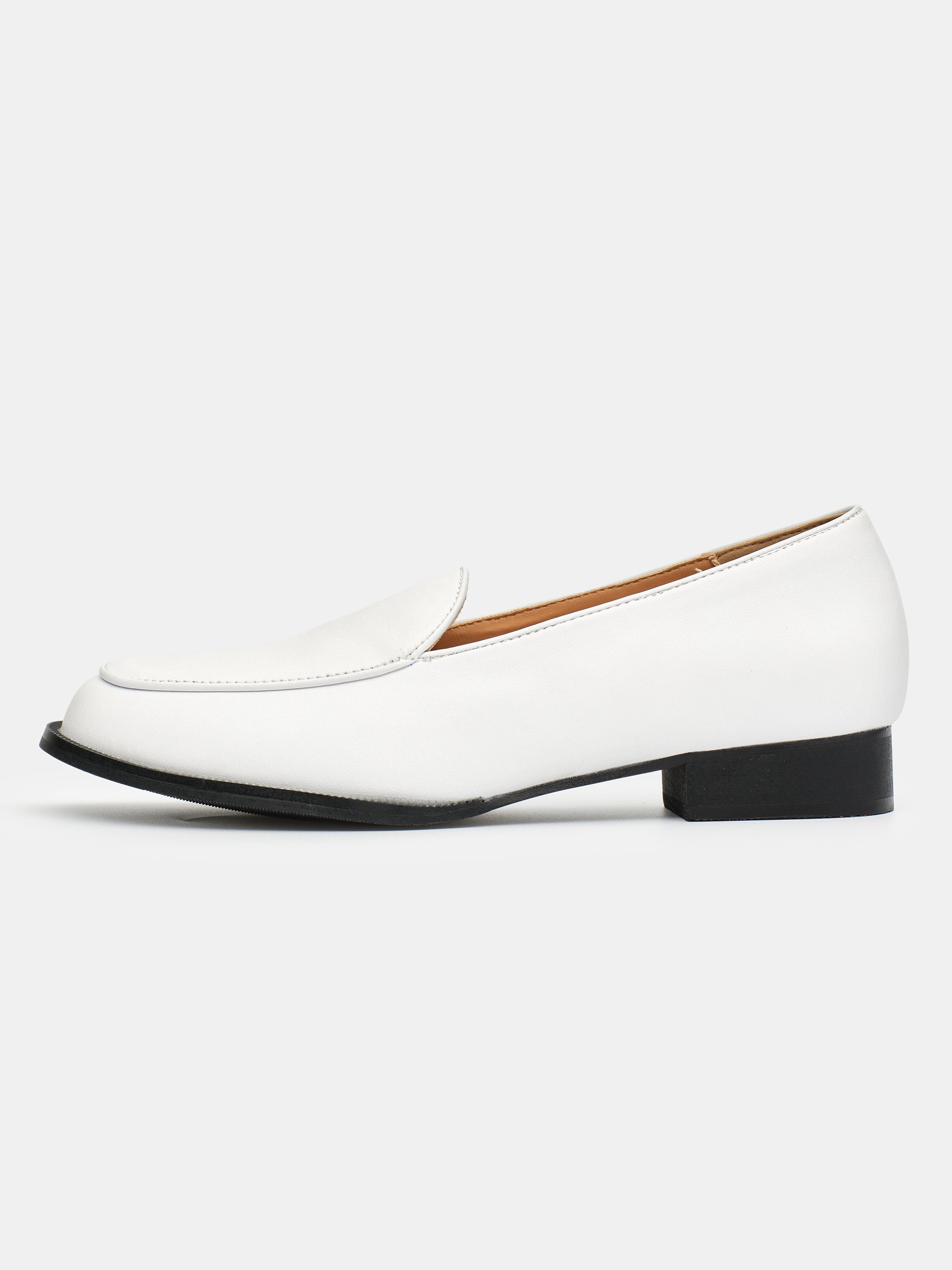 Soft Leather Loafers, White