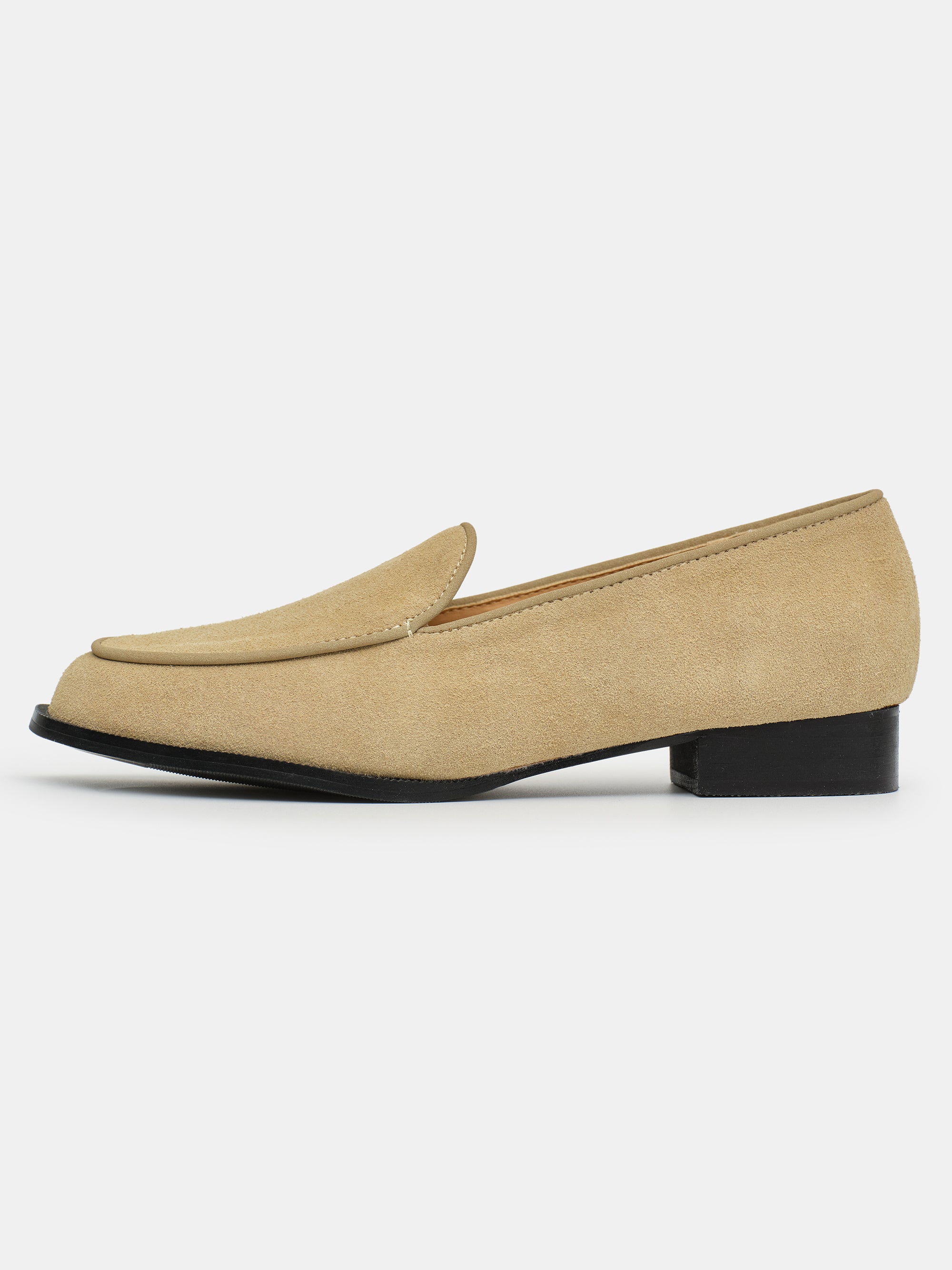 Soft Suede Loafers, Beige