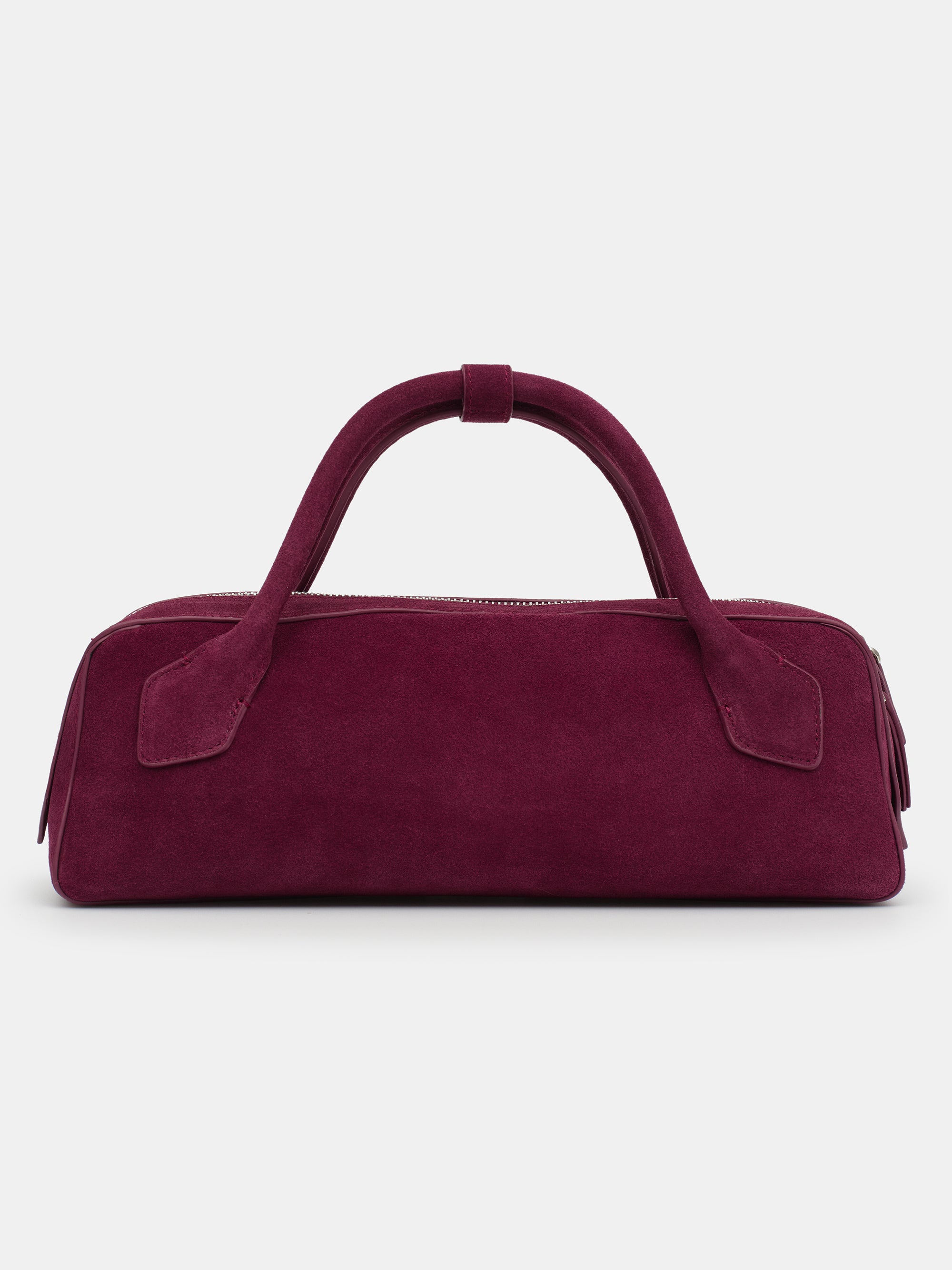 Suede Bowling Bag, Zifandel
