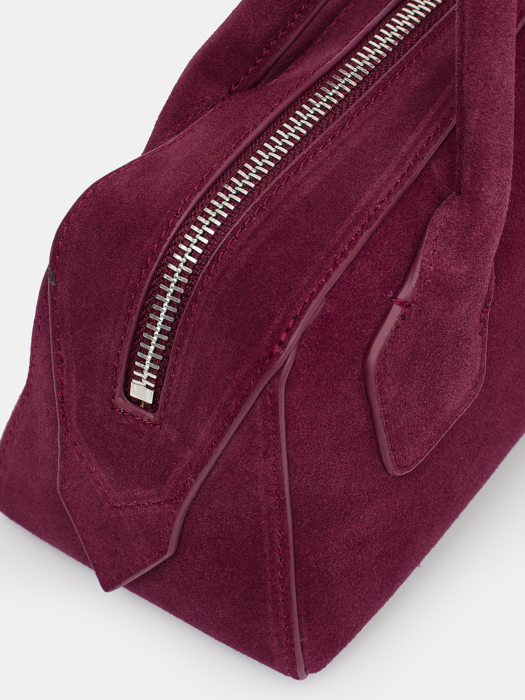 Suede Bowling Bag, Zifandel