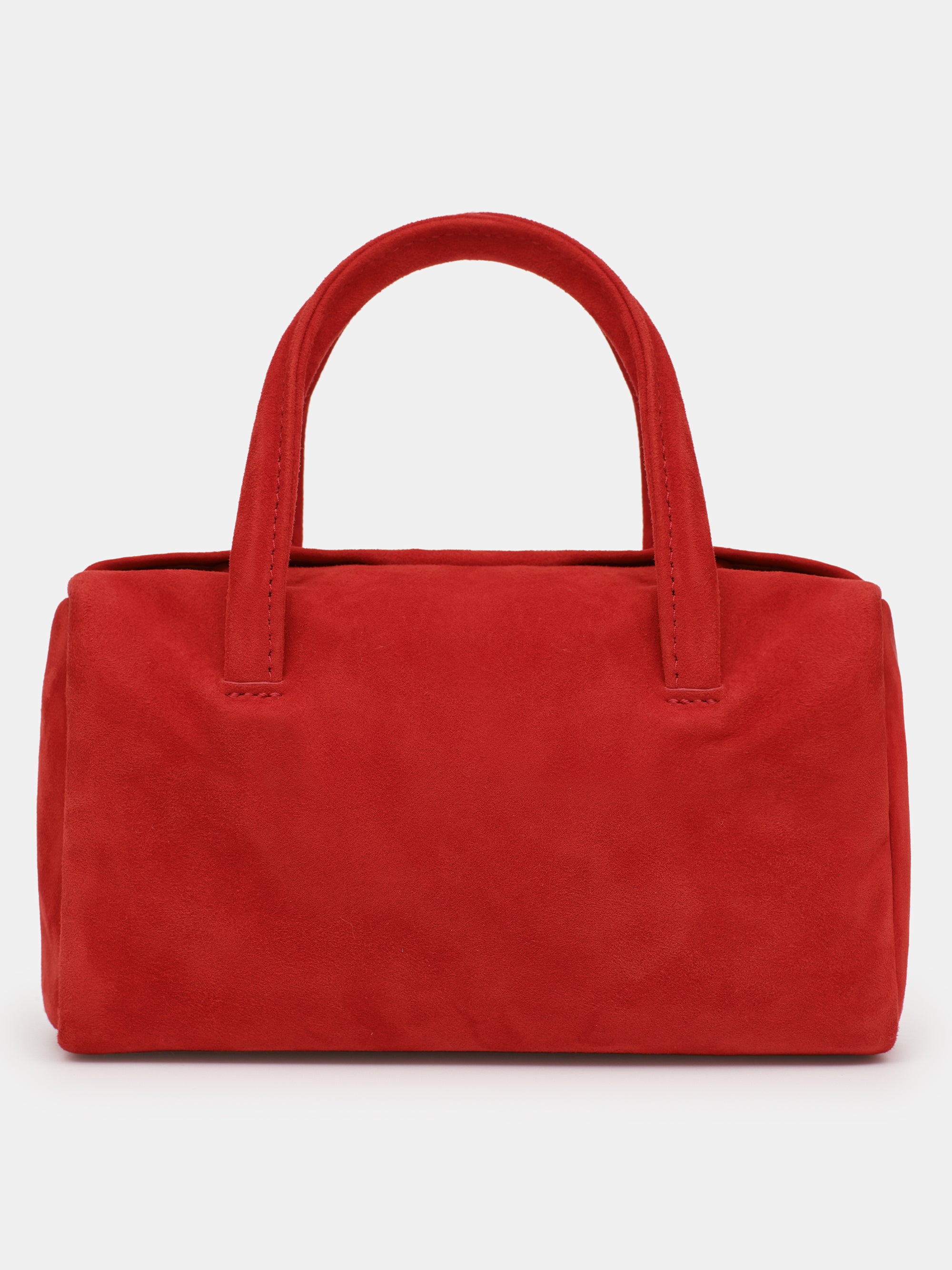 Mini Suede Handle Bag, Red