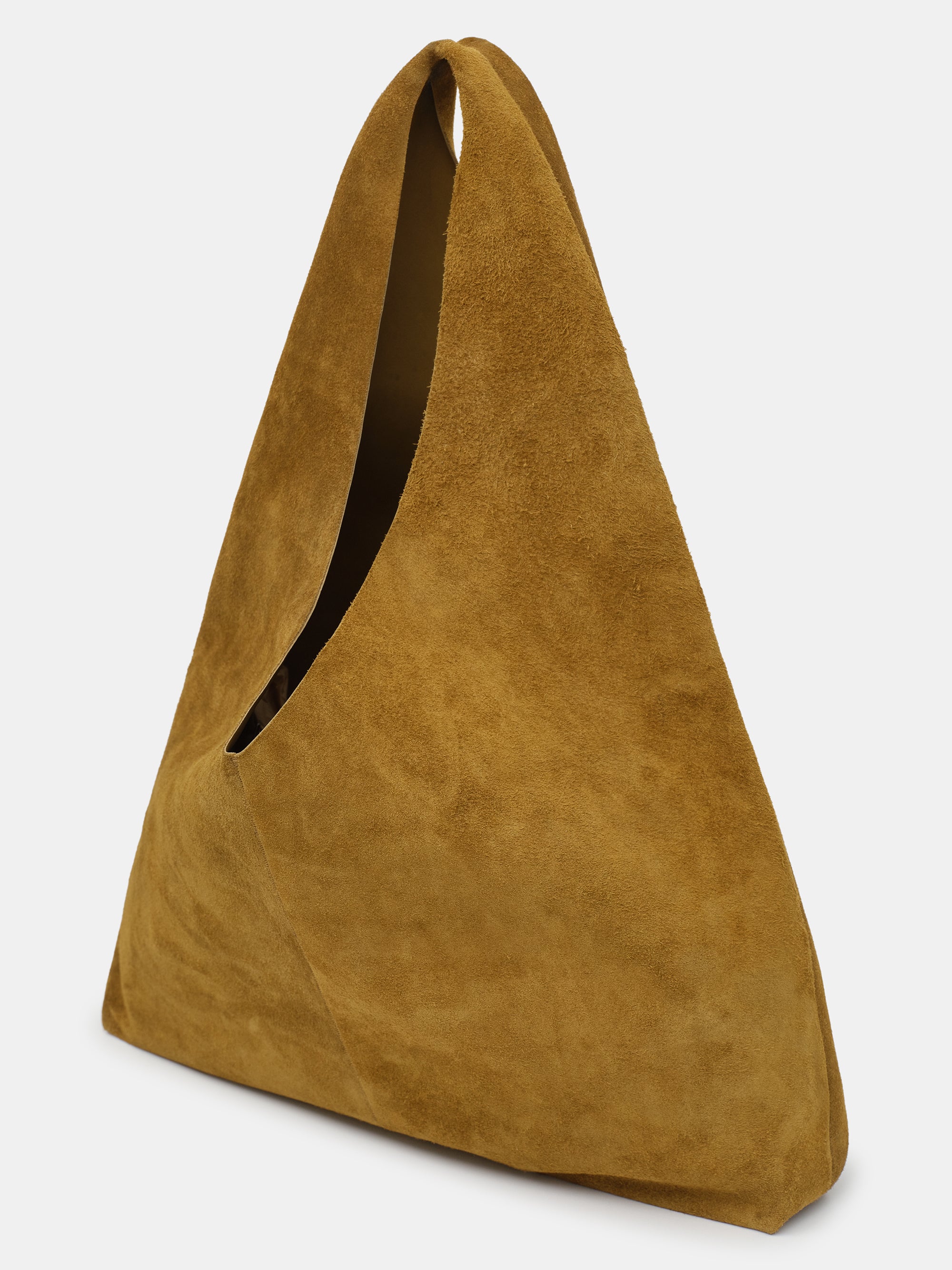 Suede Hobo Bag, Camel