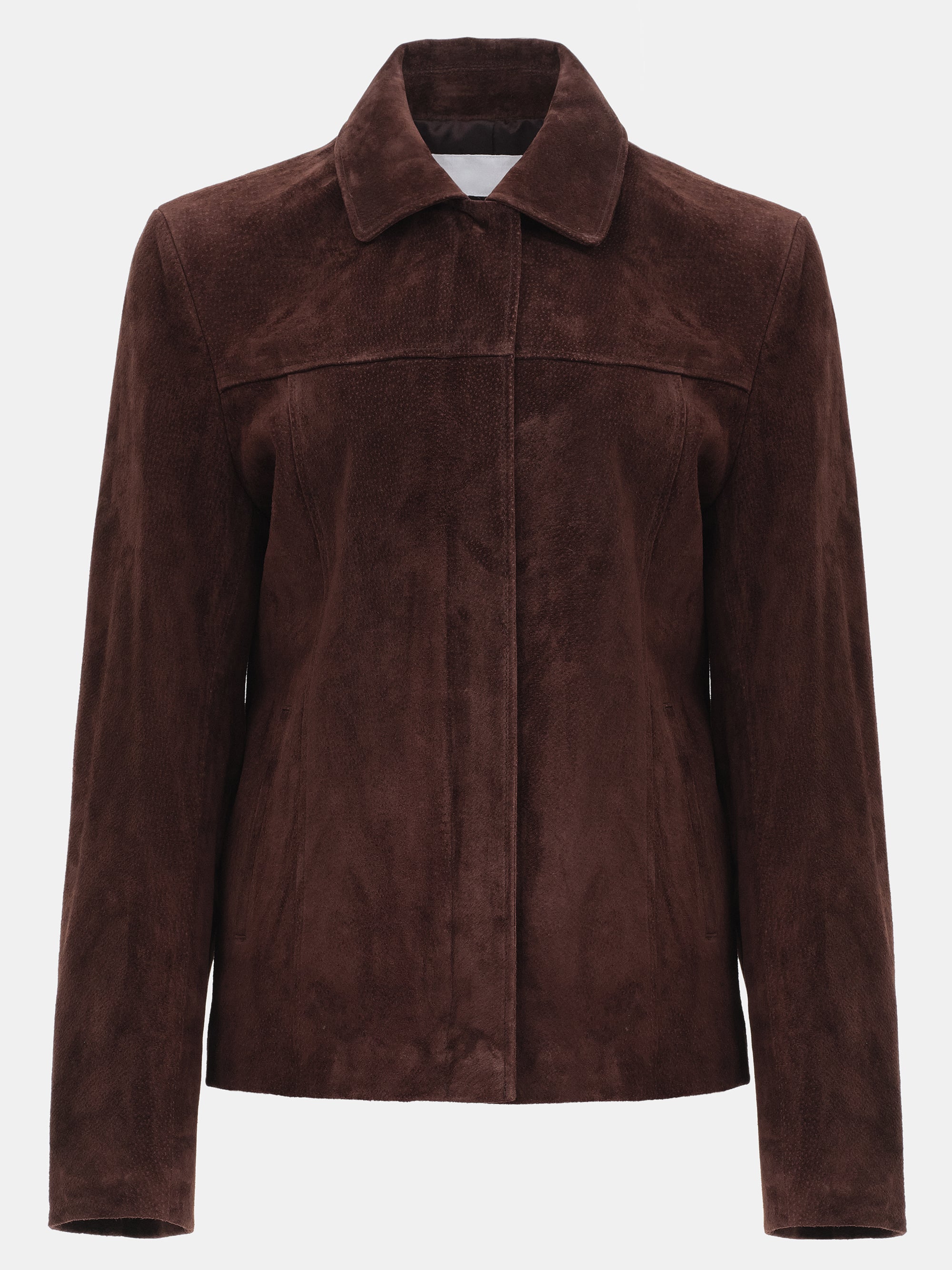 Suede Trucker Jacket, Dark Brown