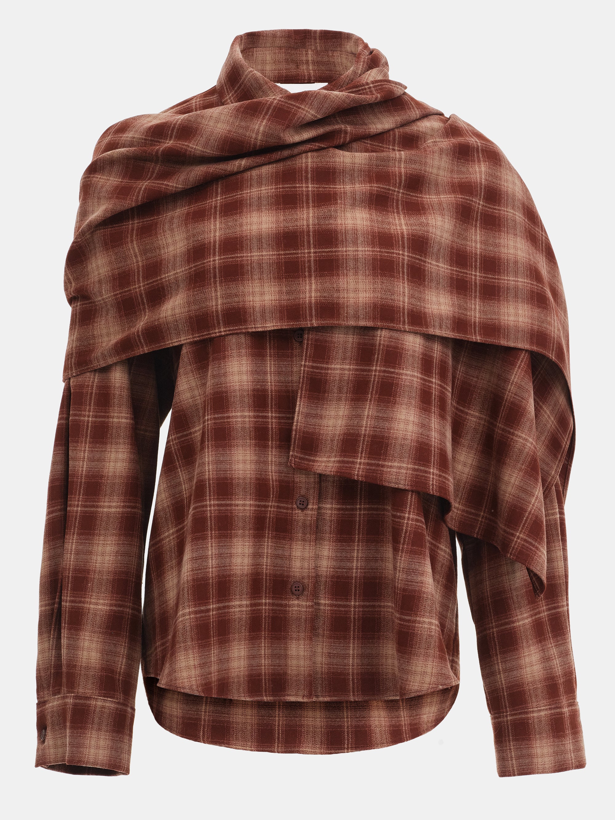 Plaid Scarf Shirt, Sienna