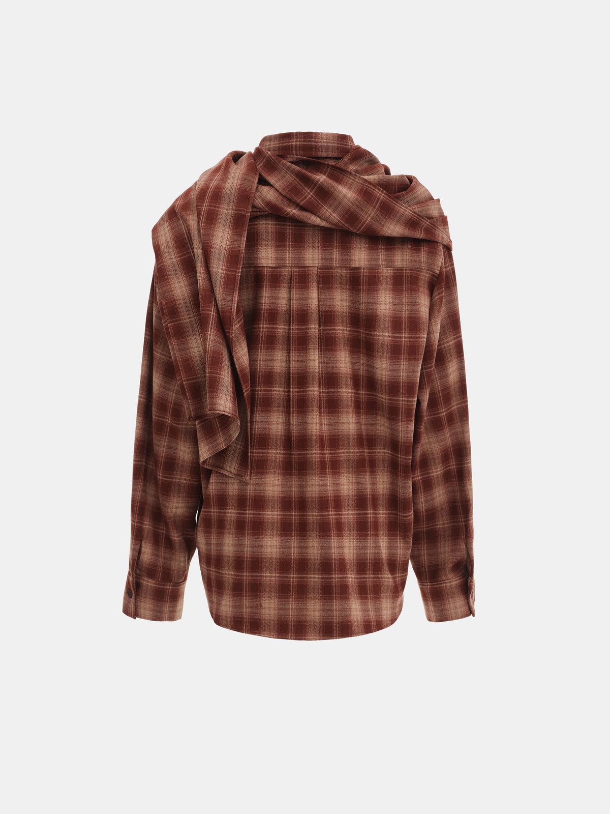 Malia Plaid Scarf Shirt, Sienna