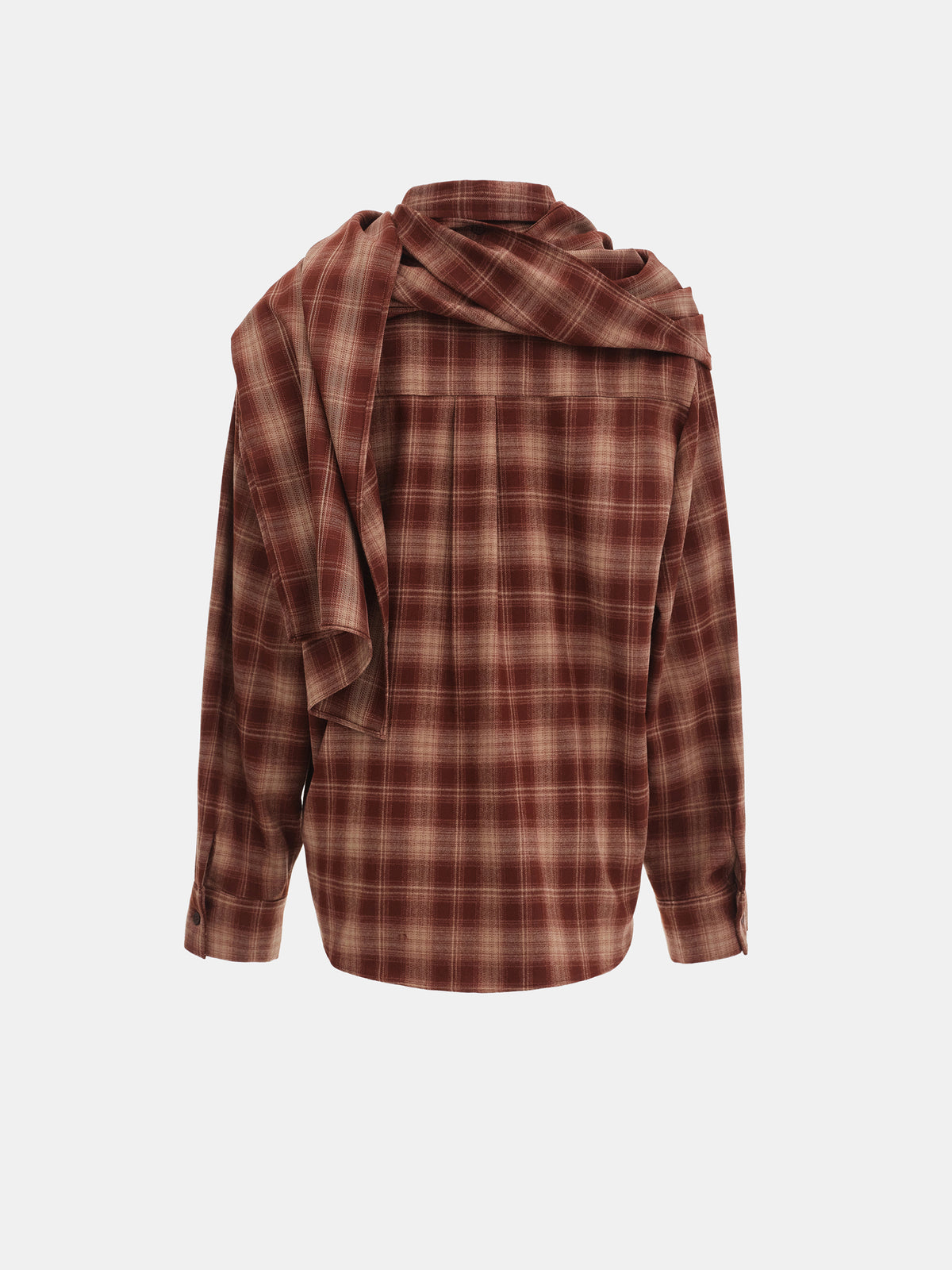 Malia Plaid Scarf Shirt, Sienna