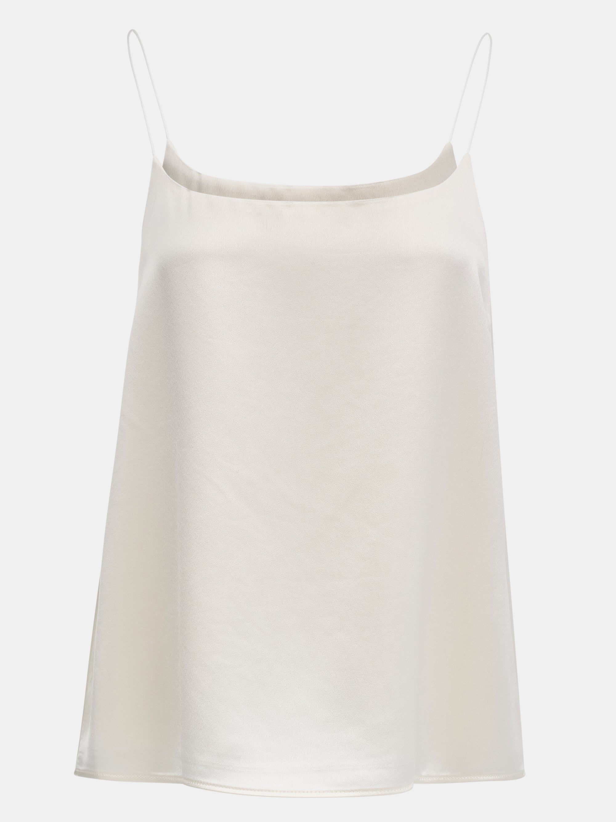 Satin Effect Tank Top, Pearl