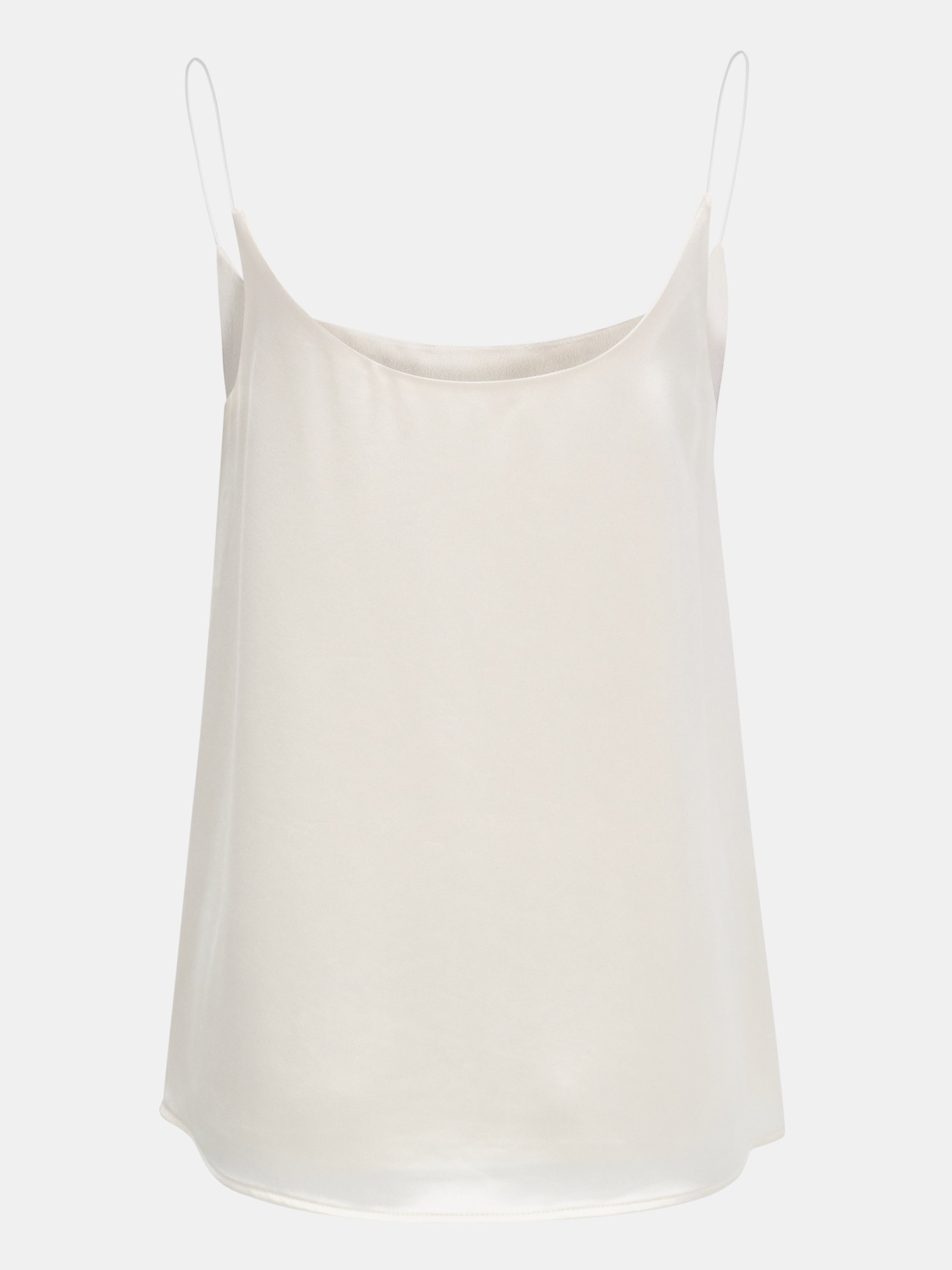 Satin Effect Tank Top, Pearl