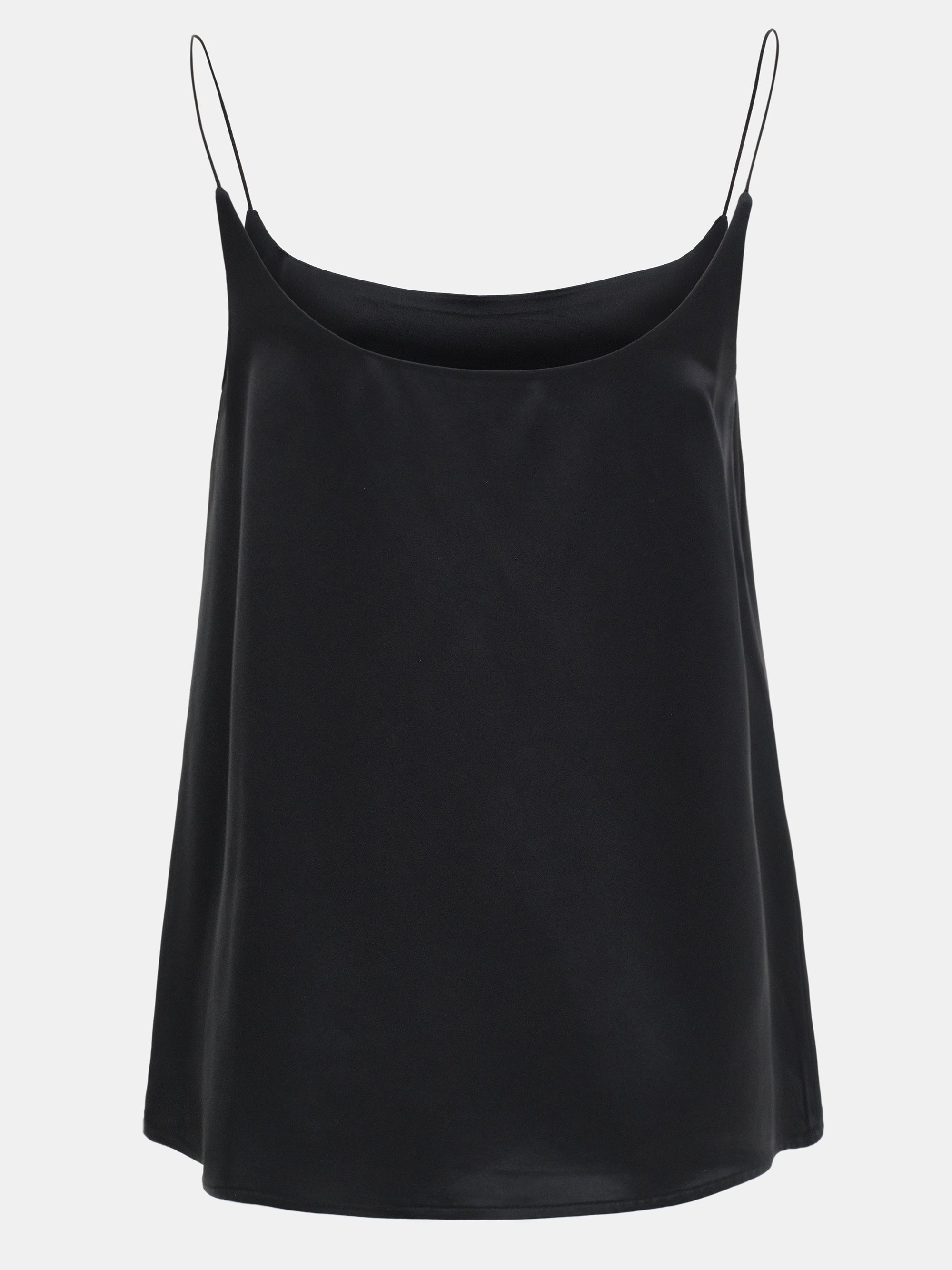 Satin Effect Tank Top, Black