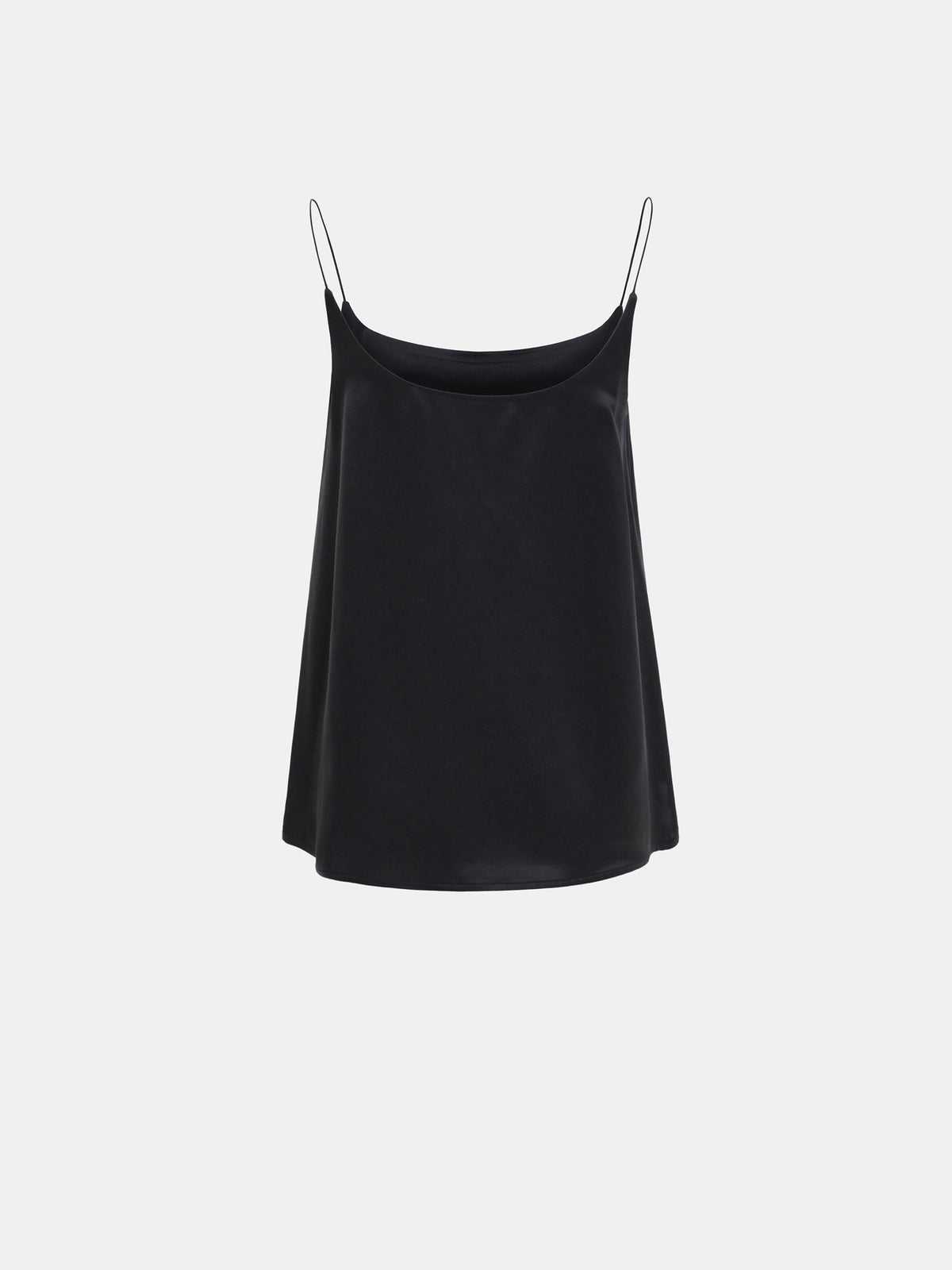 Senna Satin Effect Tank Top, Black
