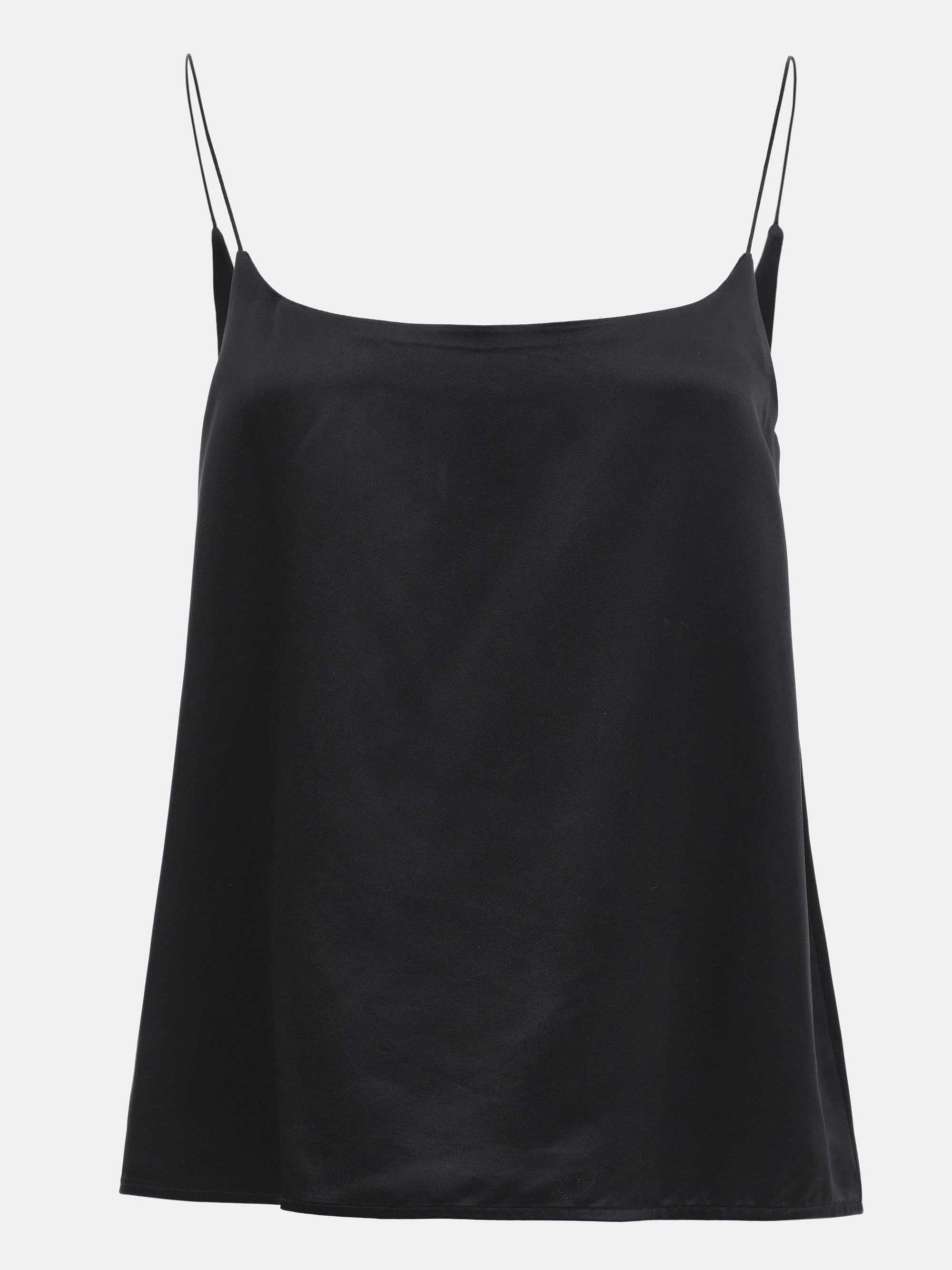 Satin Effect Tank Top, Black