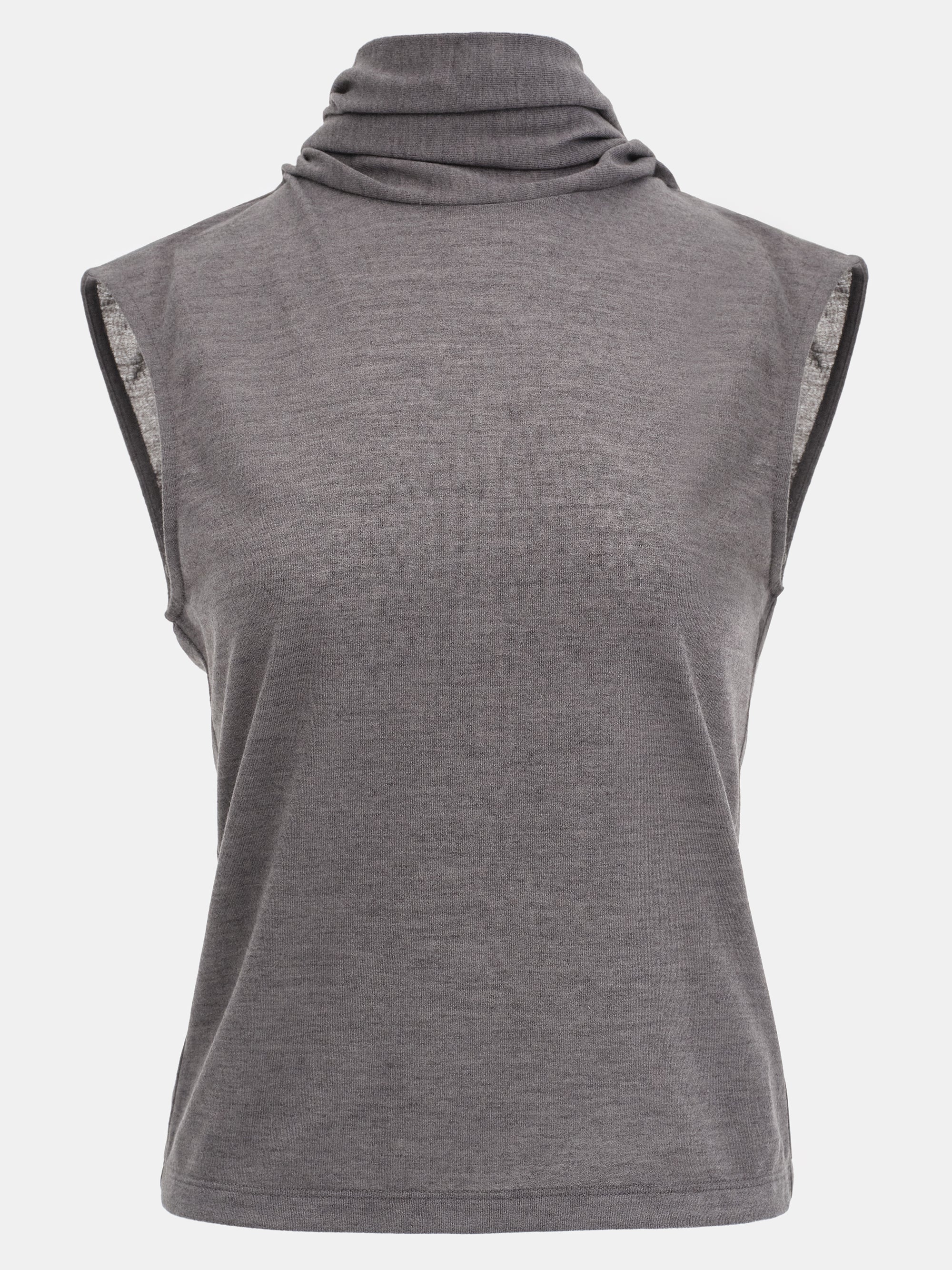 Sleeveless Scarf Top, Grey