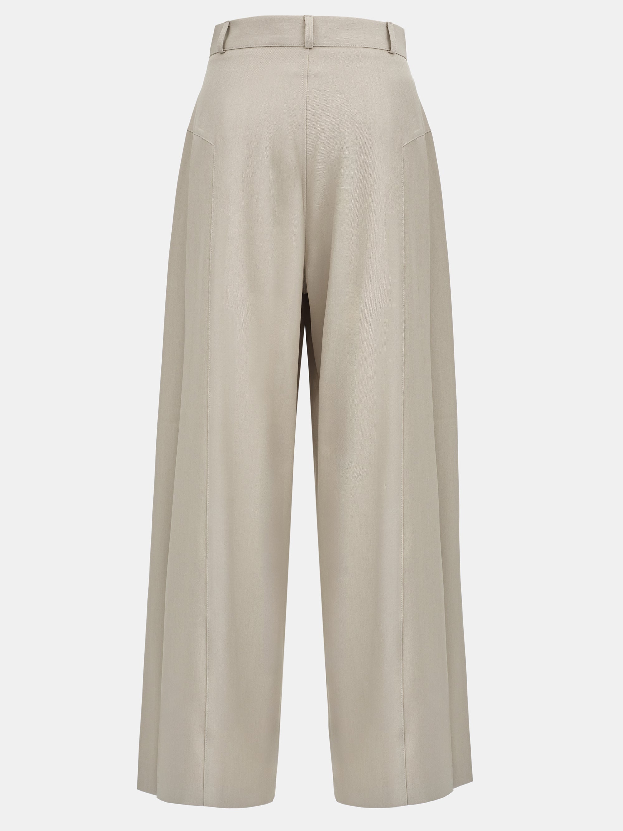 Flowy Wide-Leg Pants, Beige