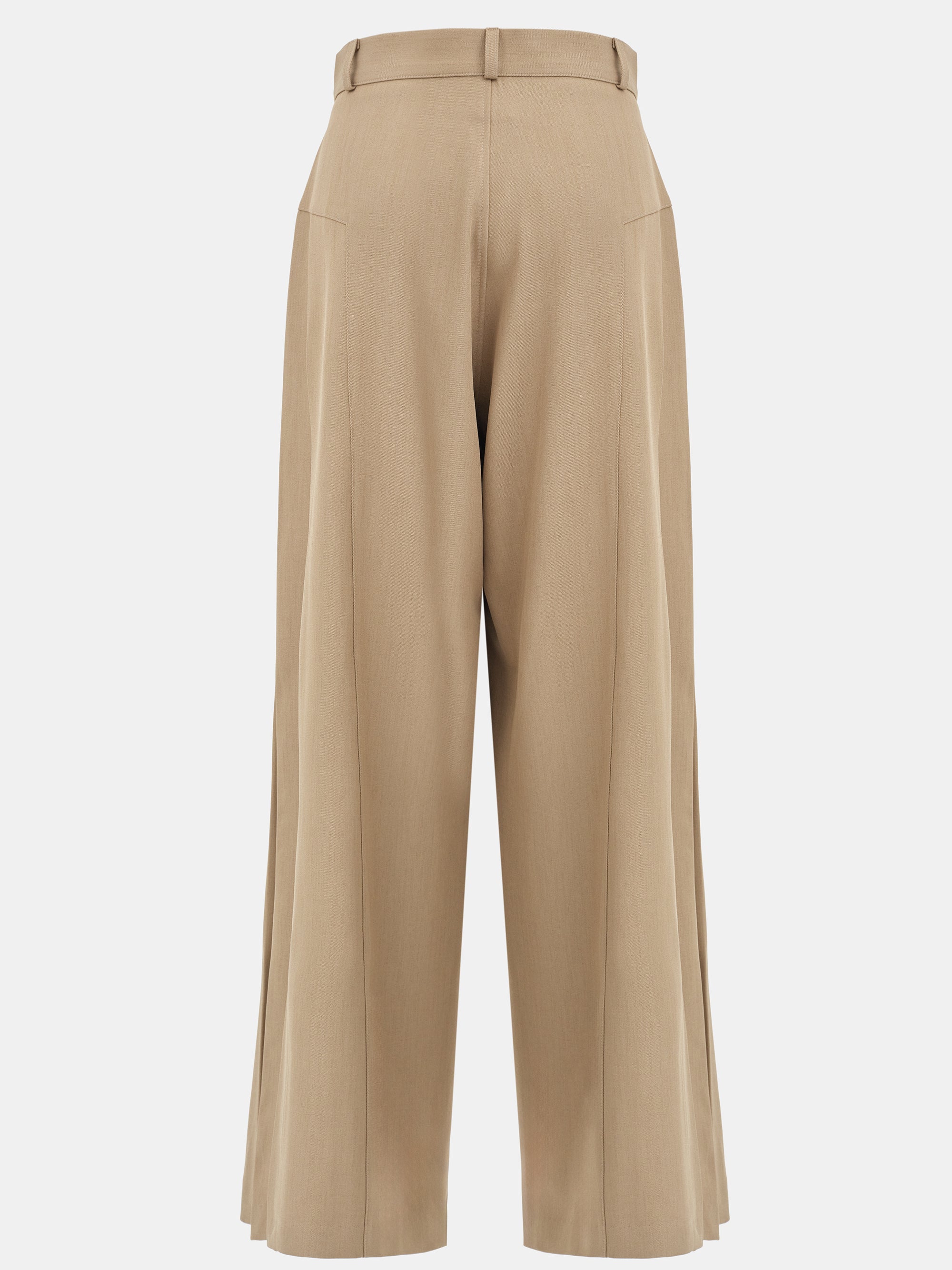 Flowy Wide-Leg Pants, Tan