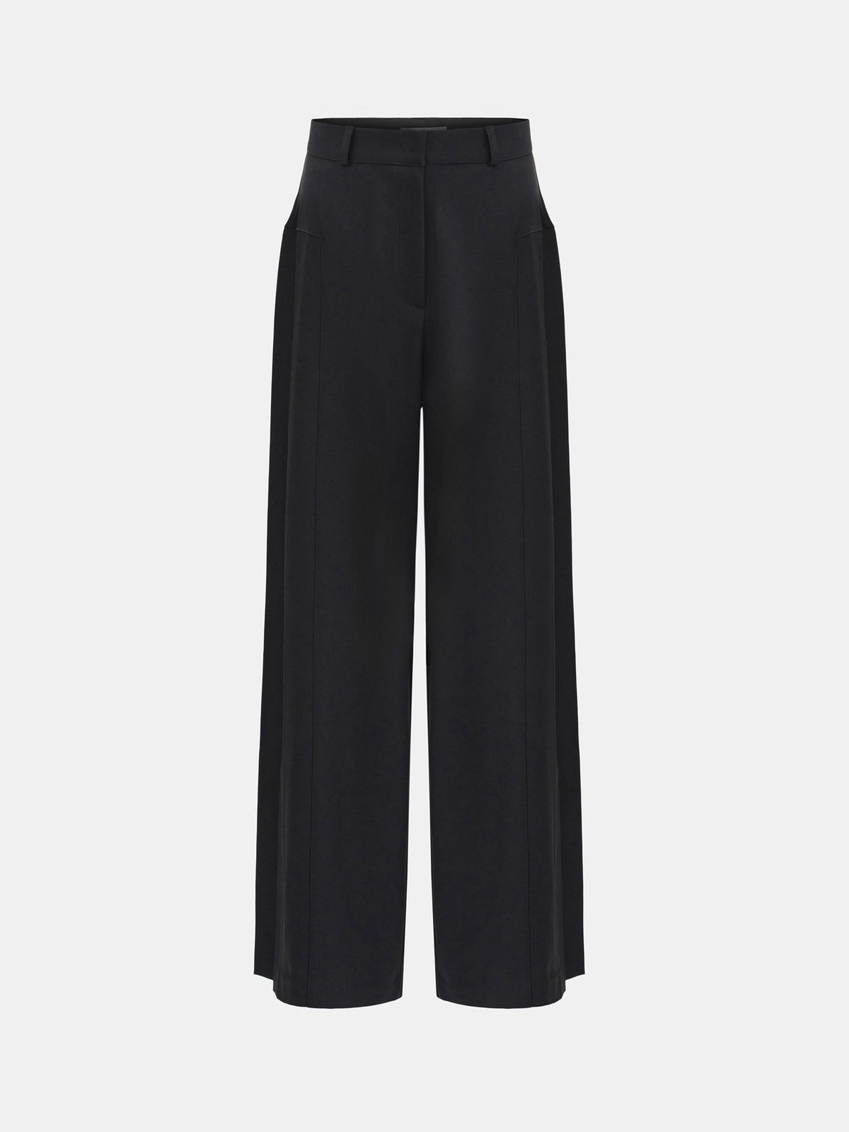 Meghan Flowy Wide-Leg Pants, Black