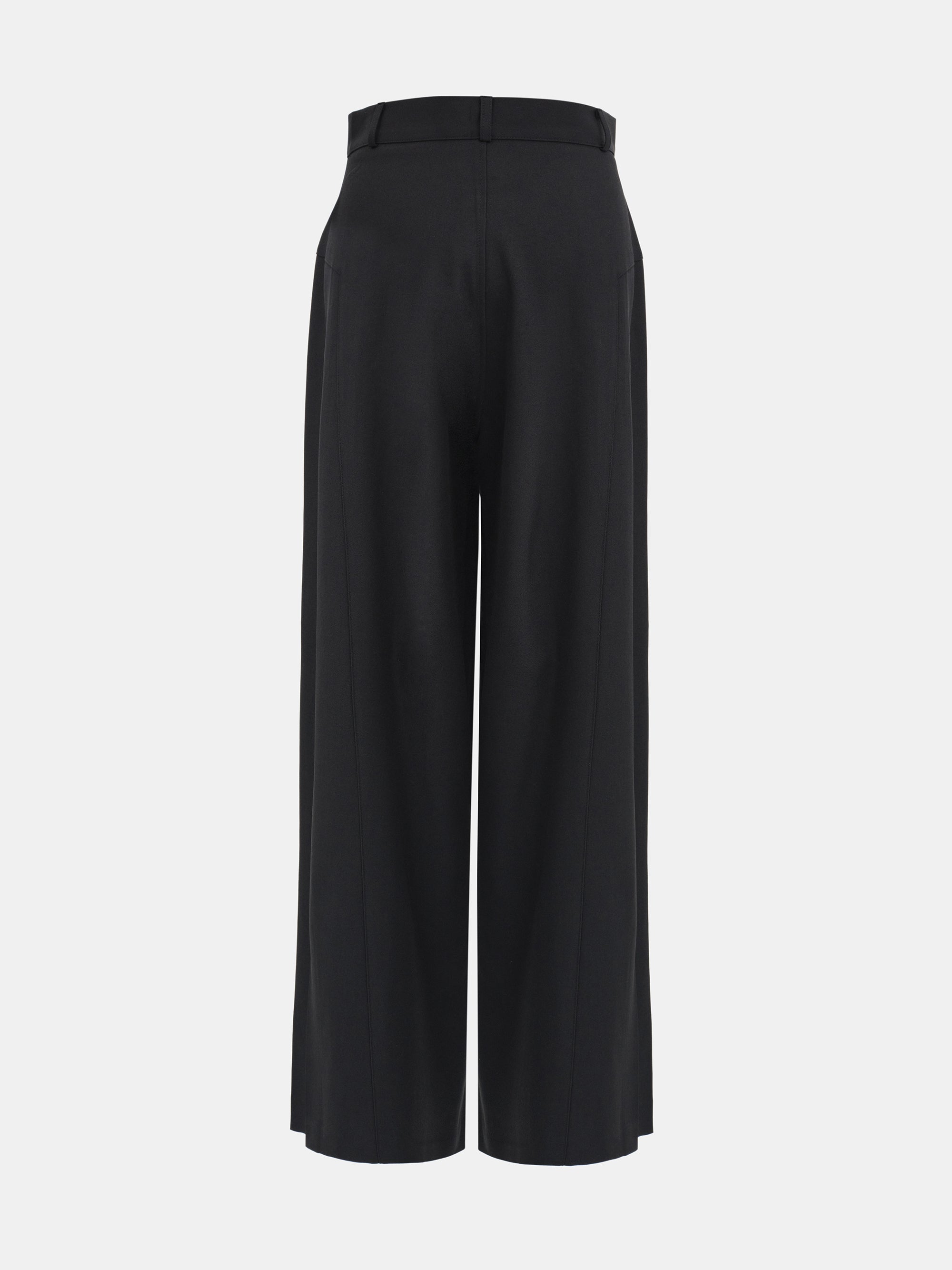 Flowy Wide-Leg Pants, Black
