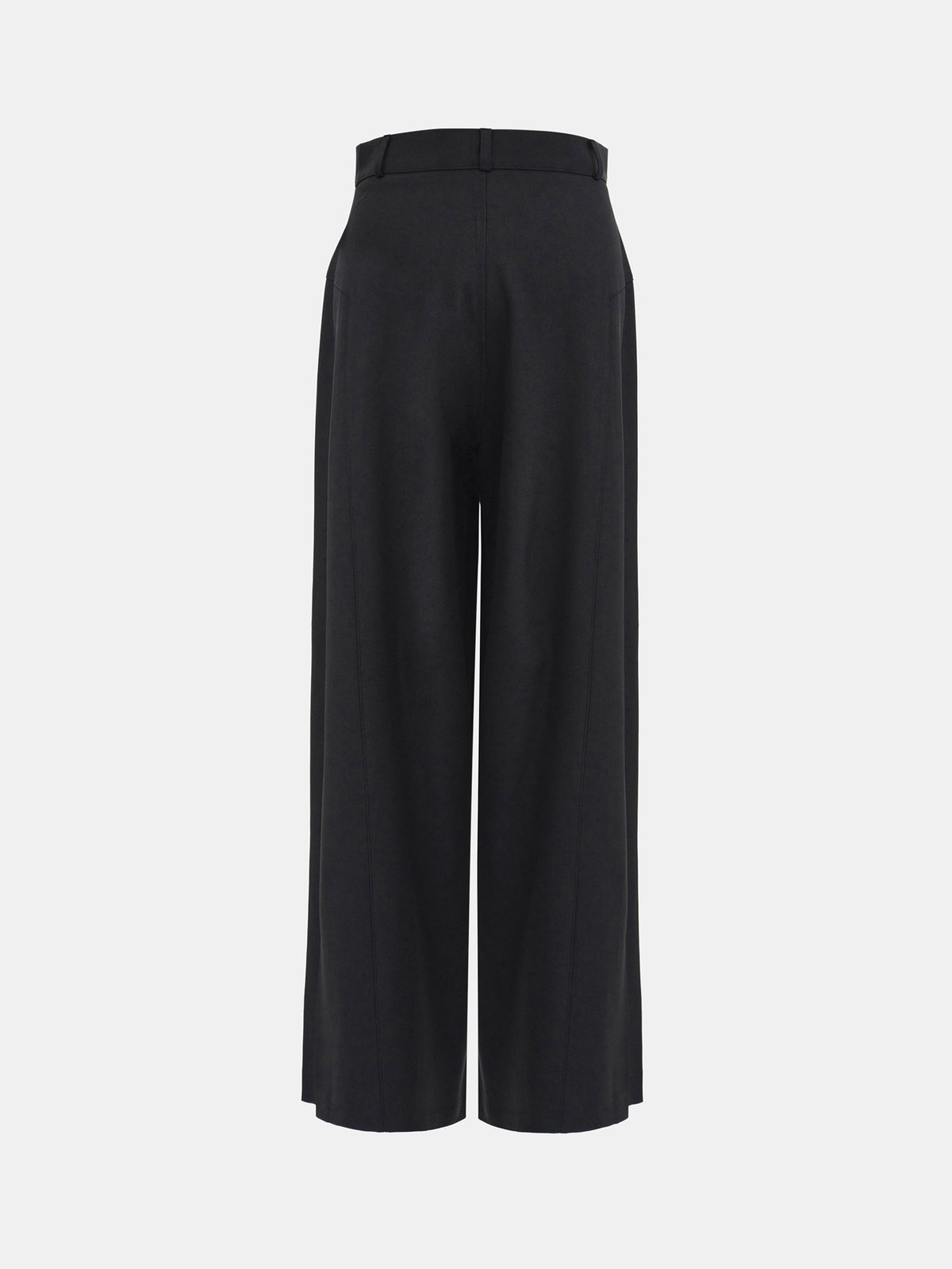 Meghan Flowy Wide-Leg Pants, Black