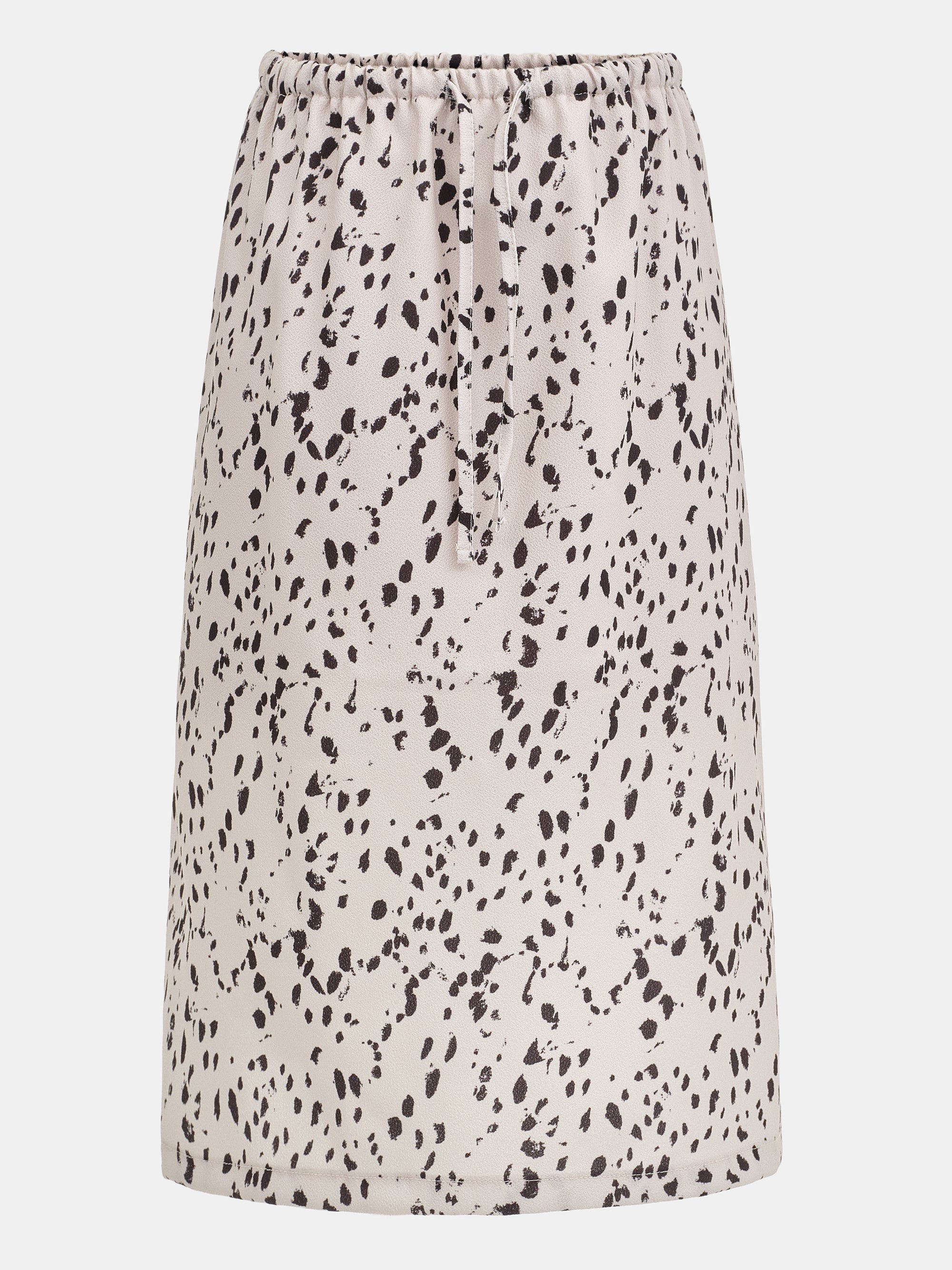 Printed Drawstring Skirt, Ivory