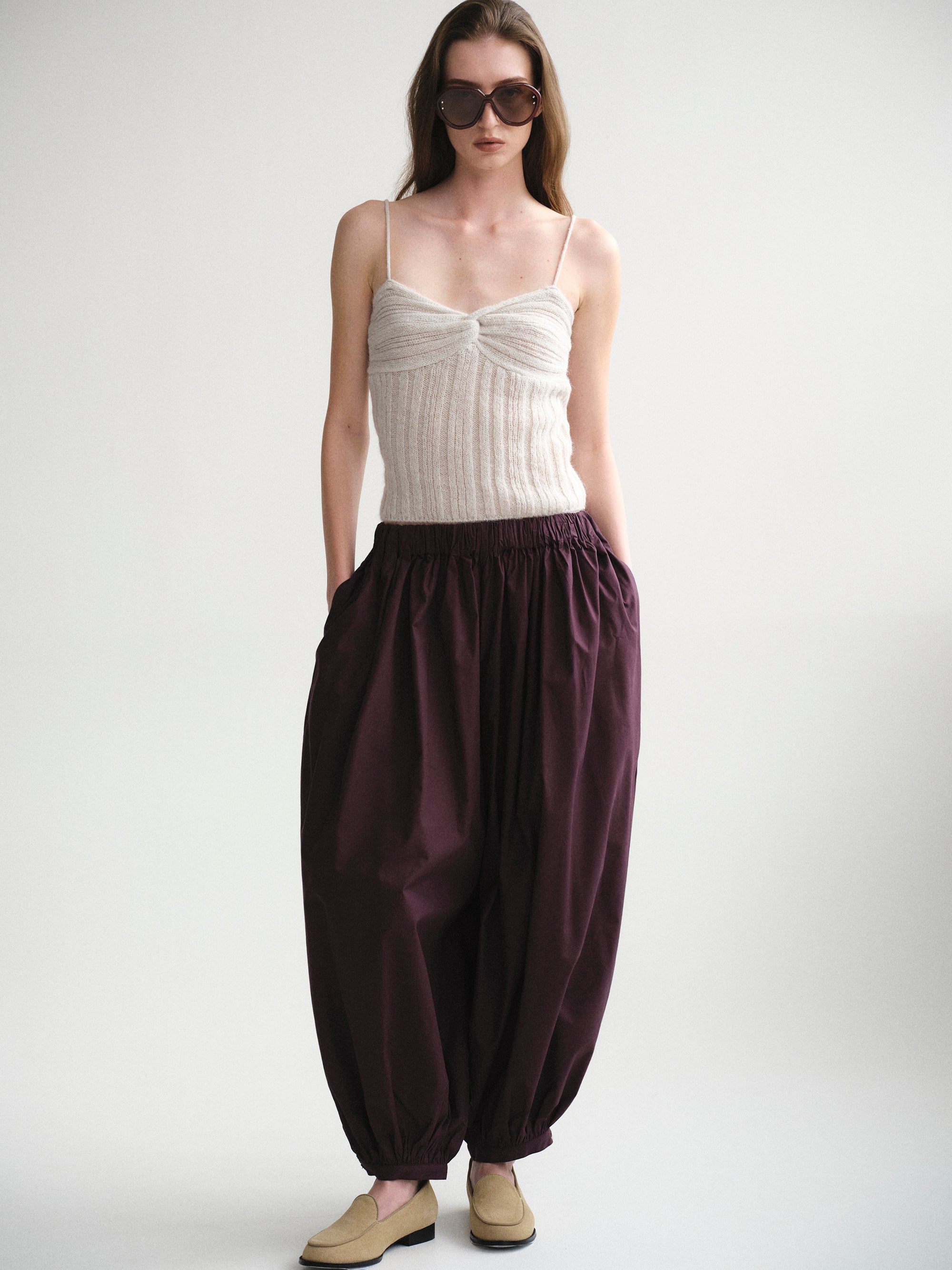 Twist Knitted Top, Ivory