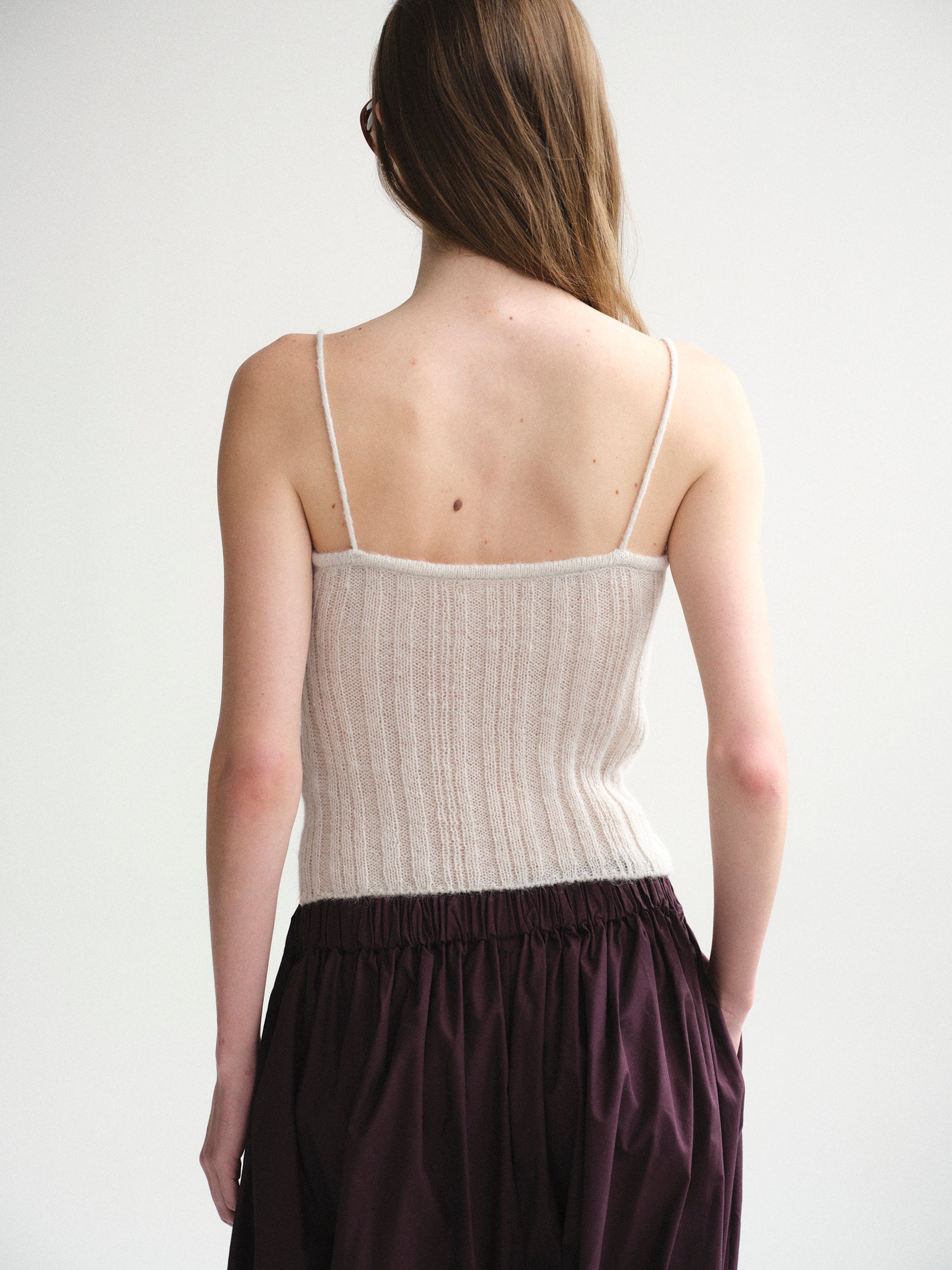 Twist Knitted Top, Ivory