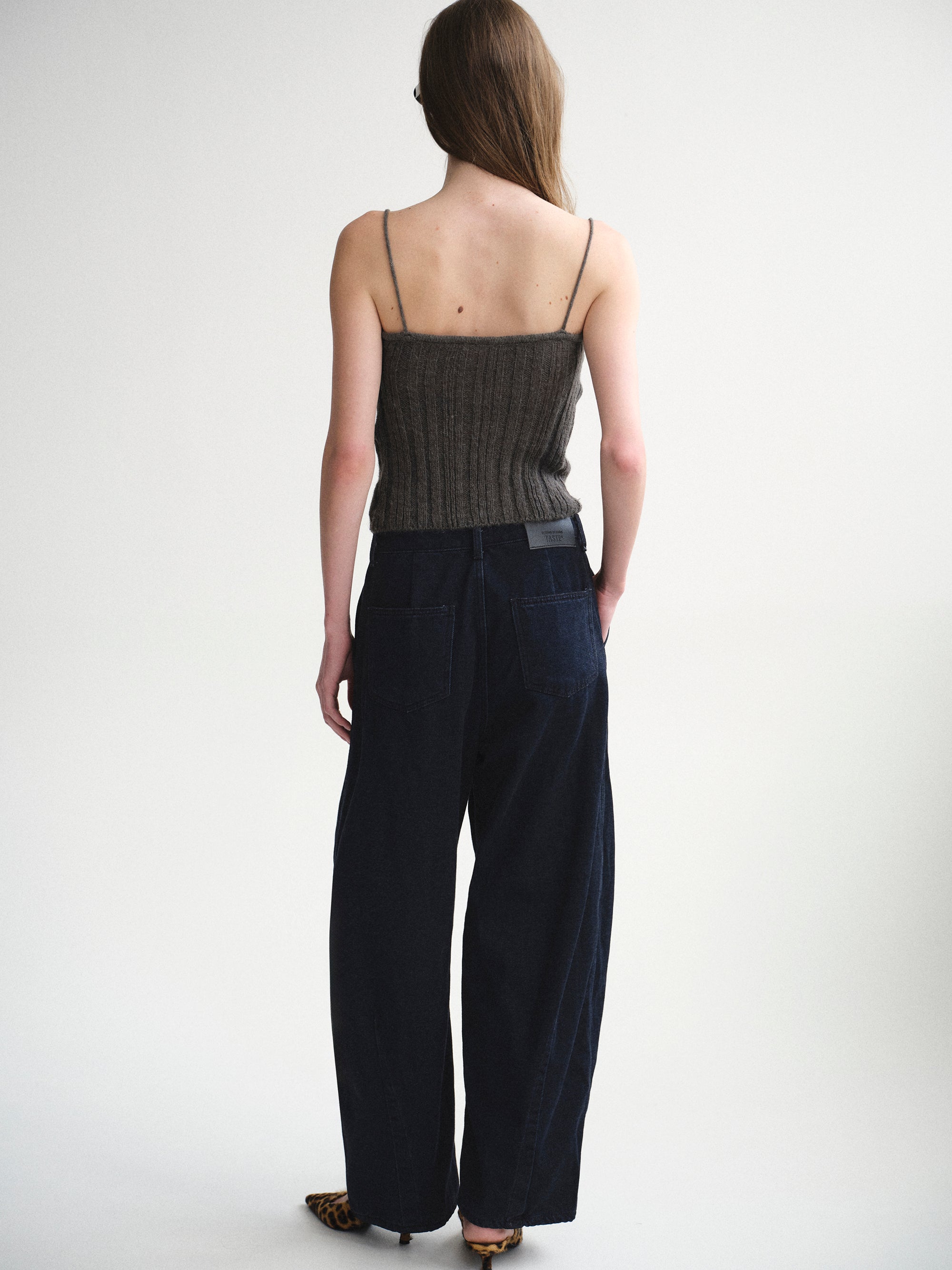 Twist Knitted Top, Charcoal