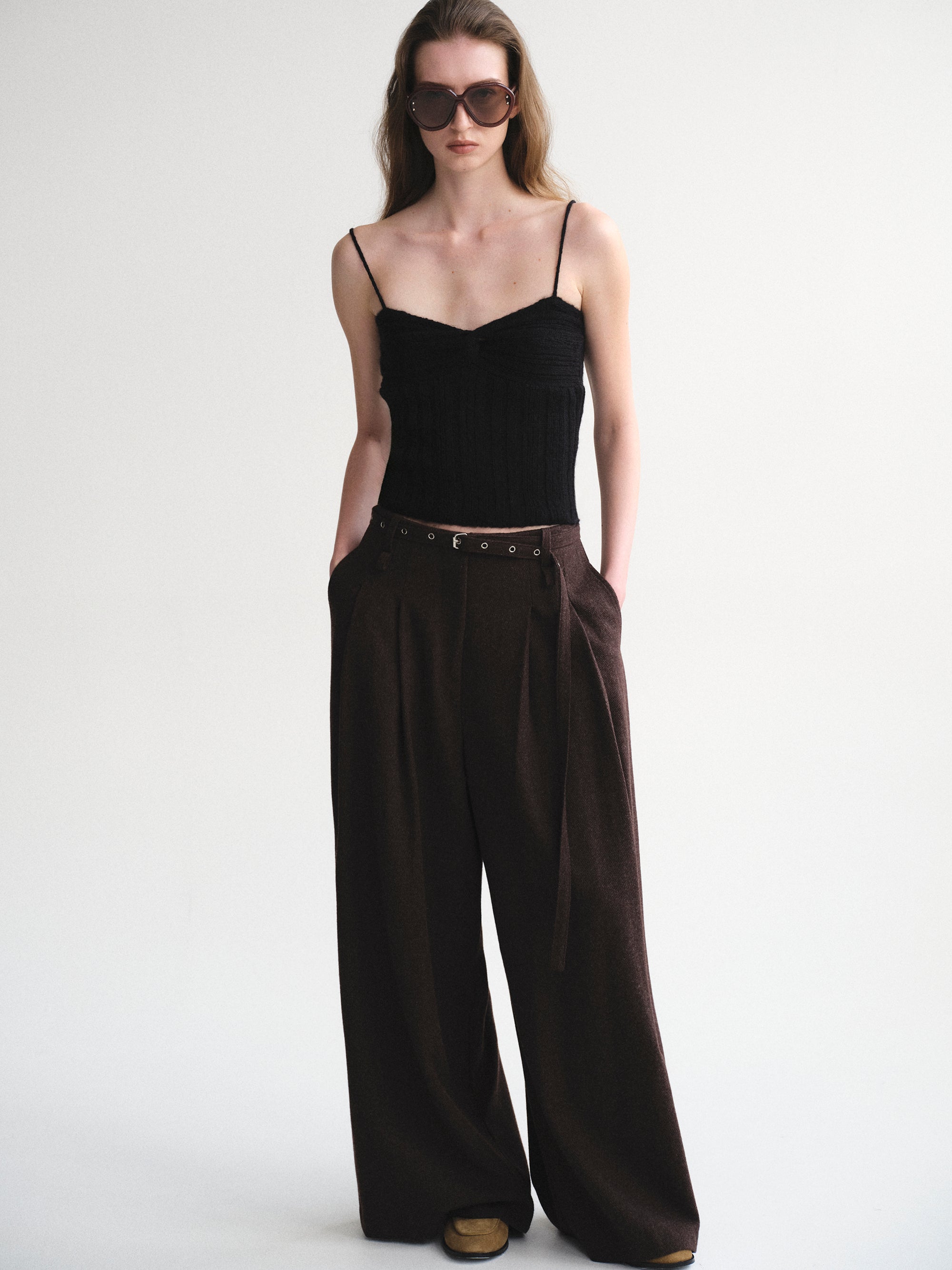 Twist Knitted Top, Black