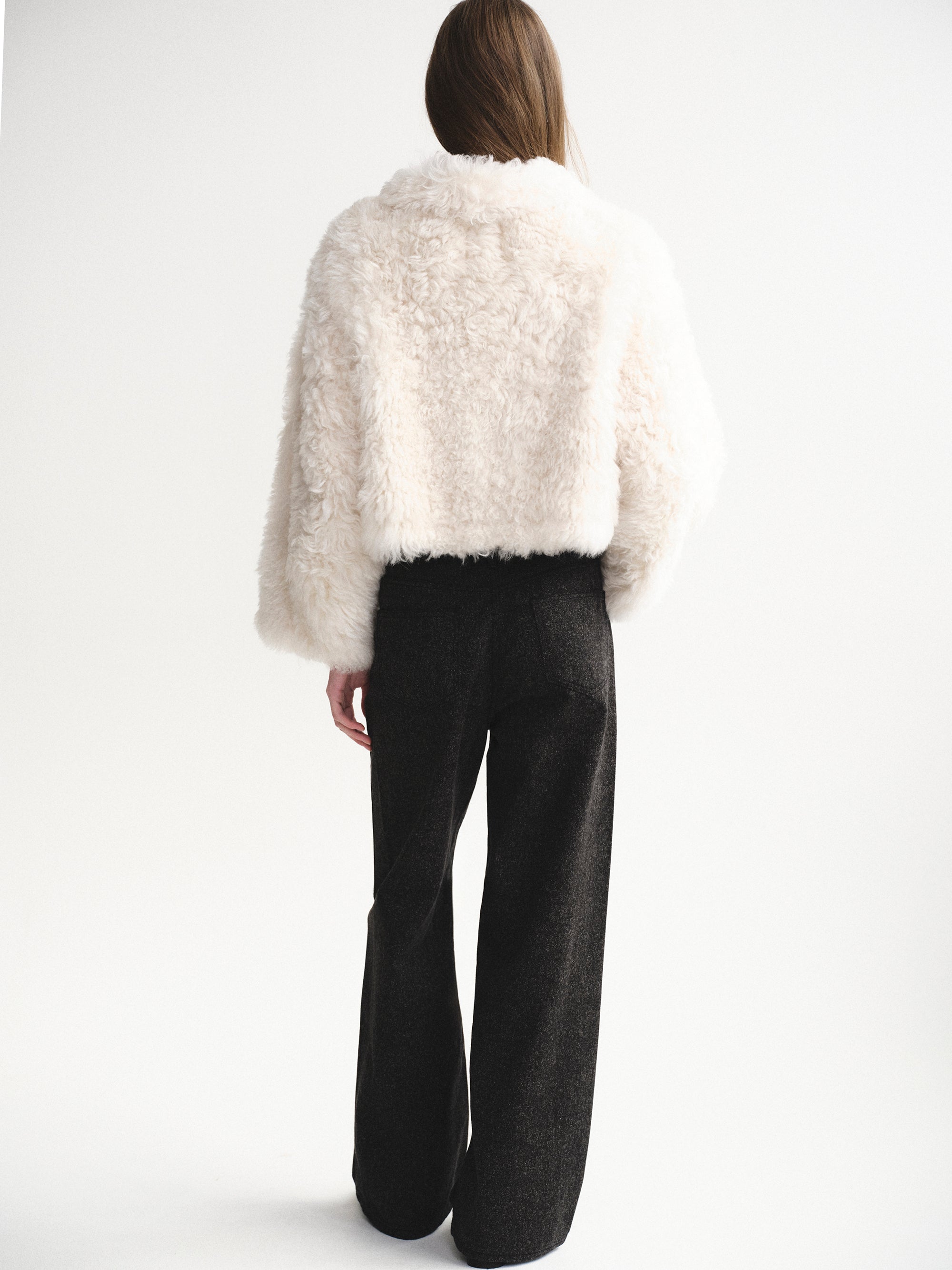 Heathered Loose Jeans, Black