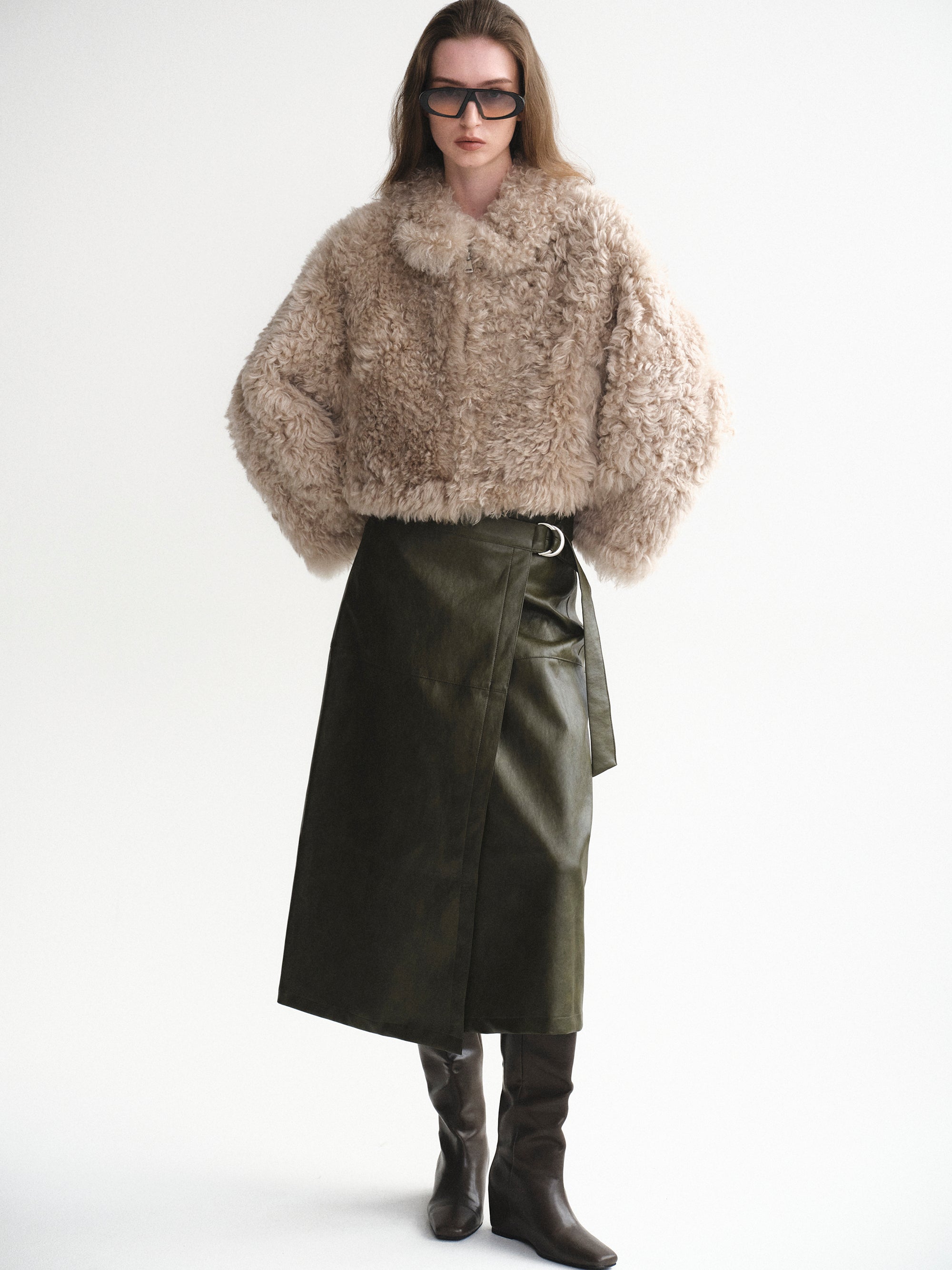 Baby Shearling Jacket, Beige