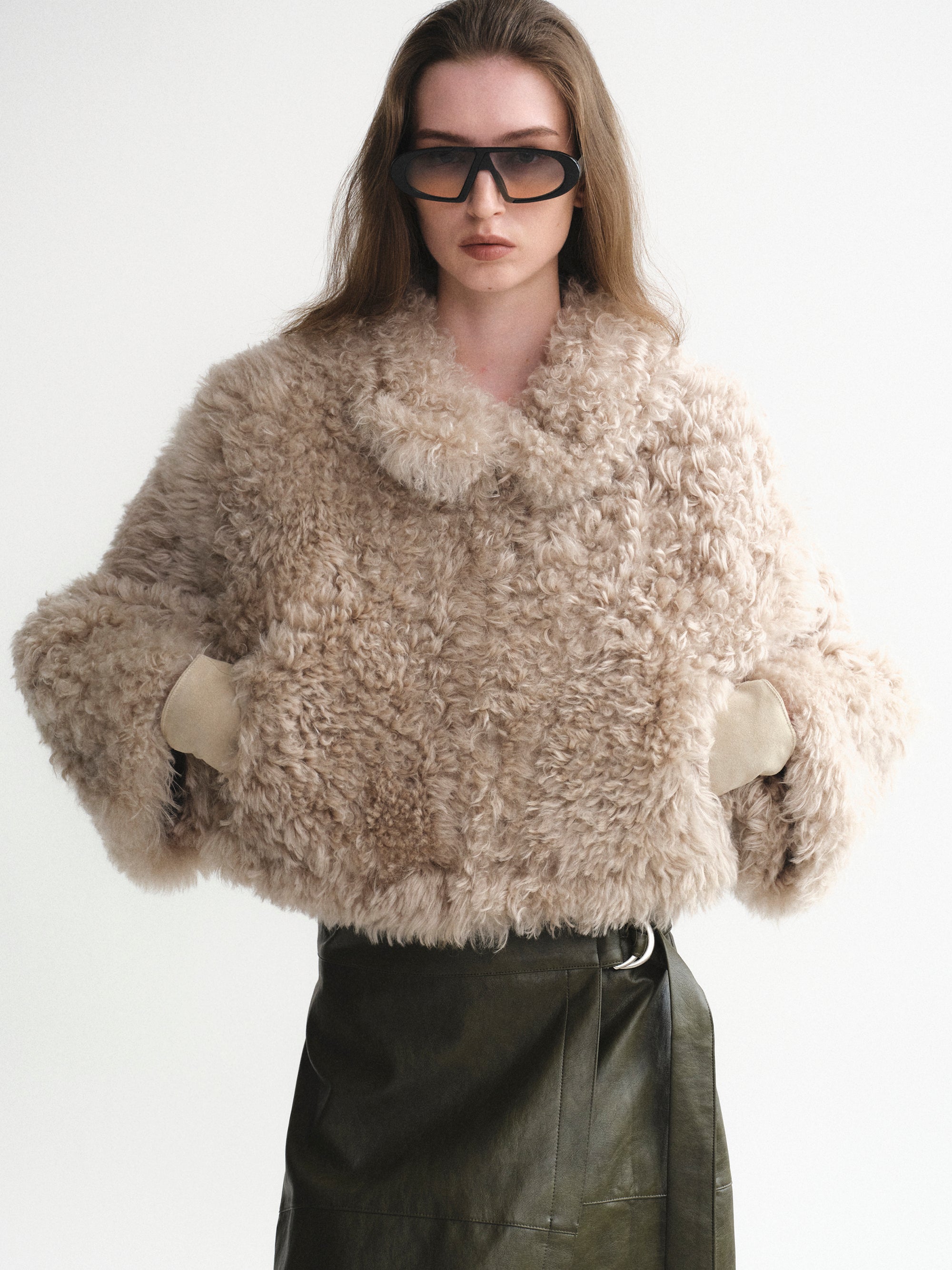 Baby Shearling Jacket, Beige