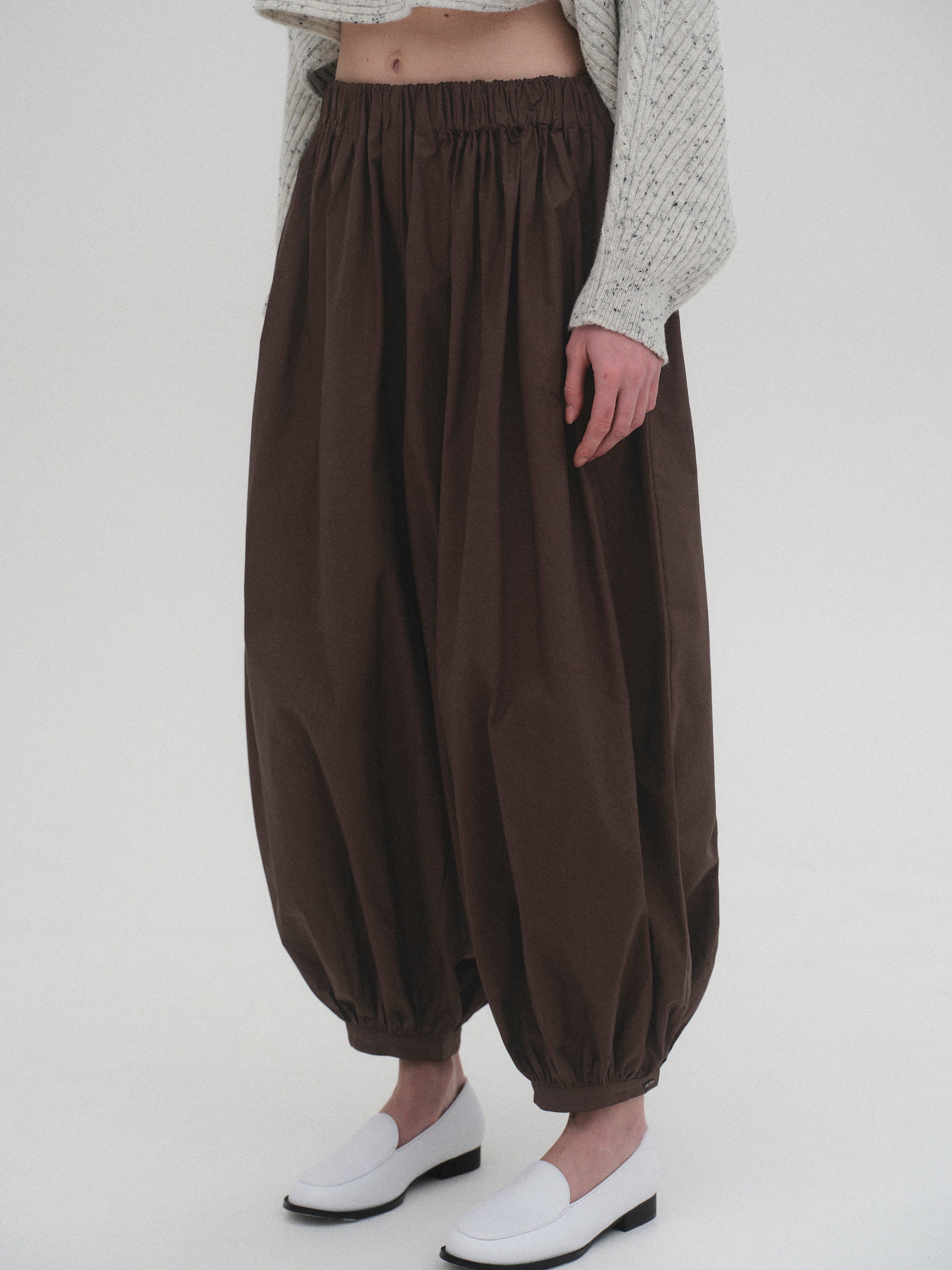 Balloon Parachute Pants, Brown