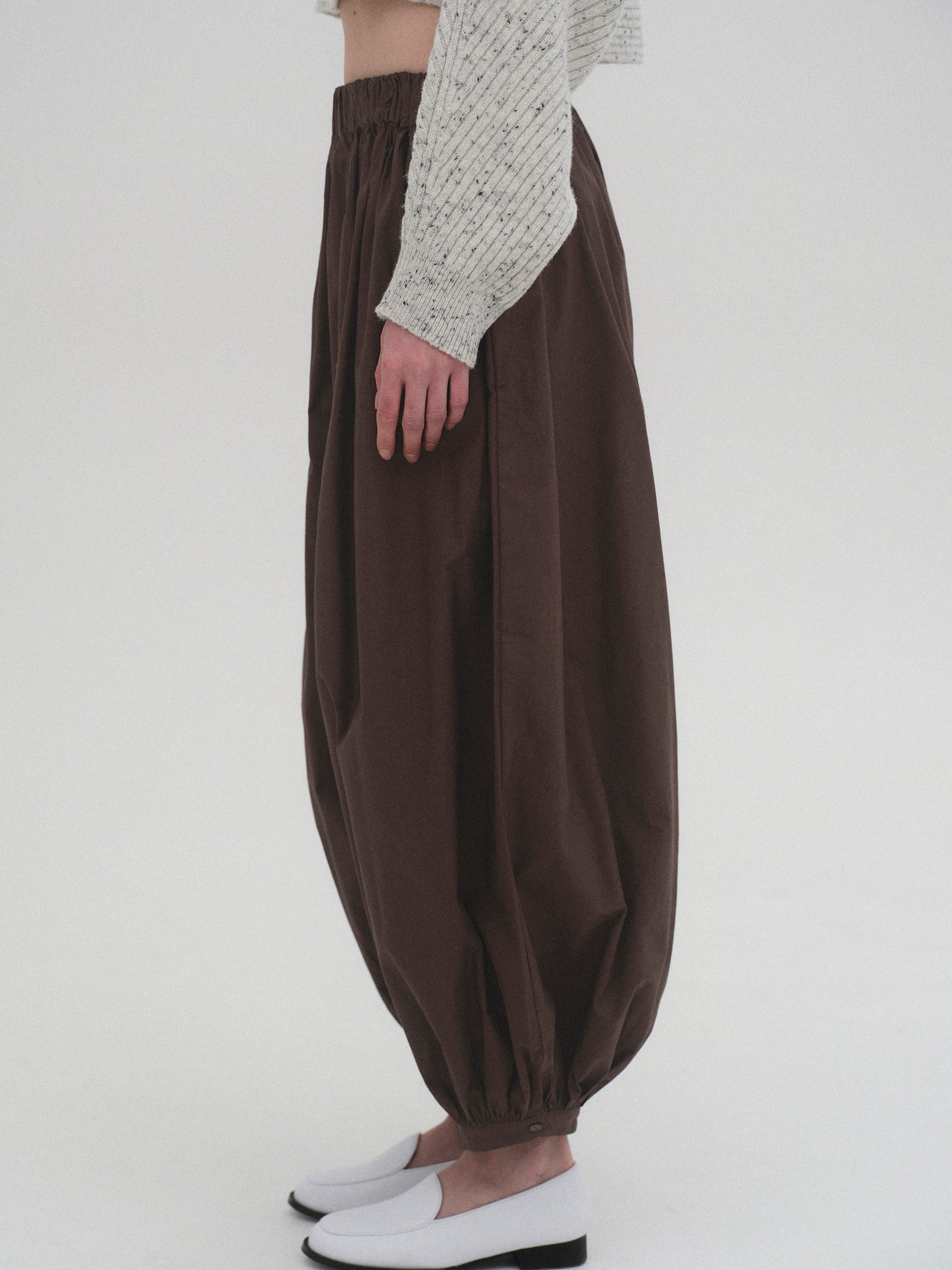 Balloon Parachute Pants, Brown