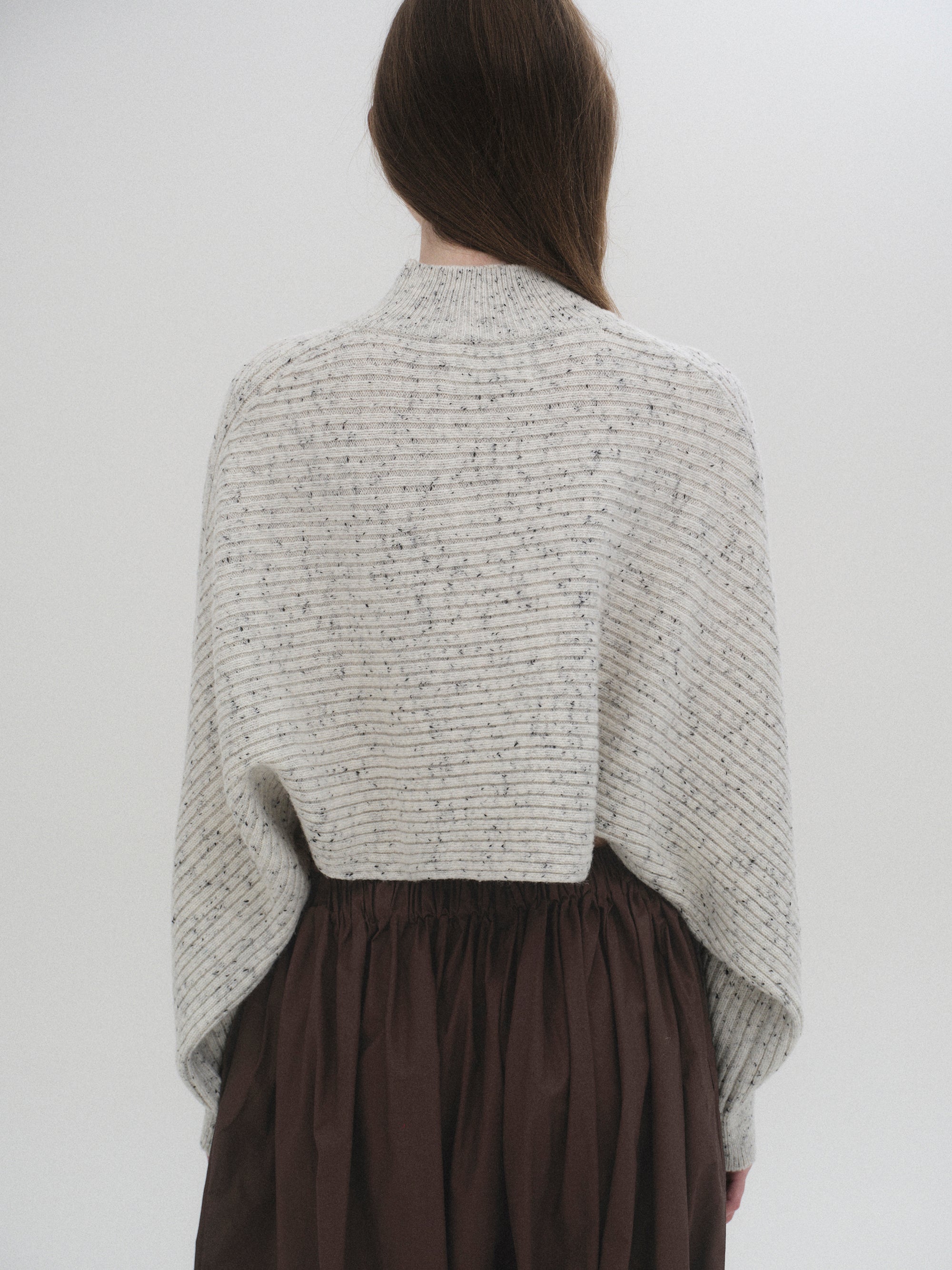 Wool Blend Balloon Knit, Oat