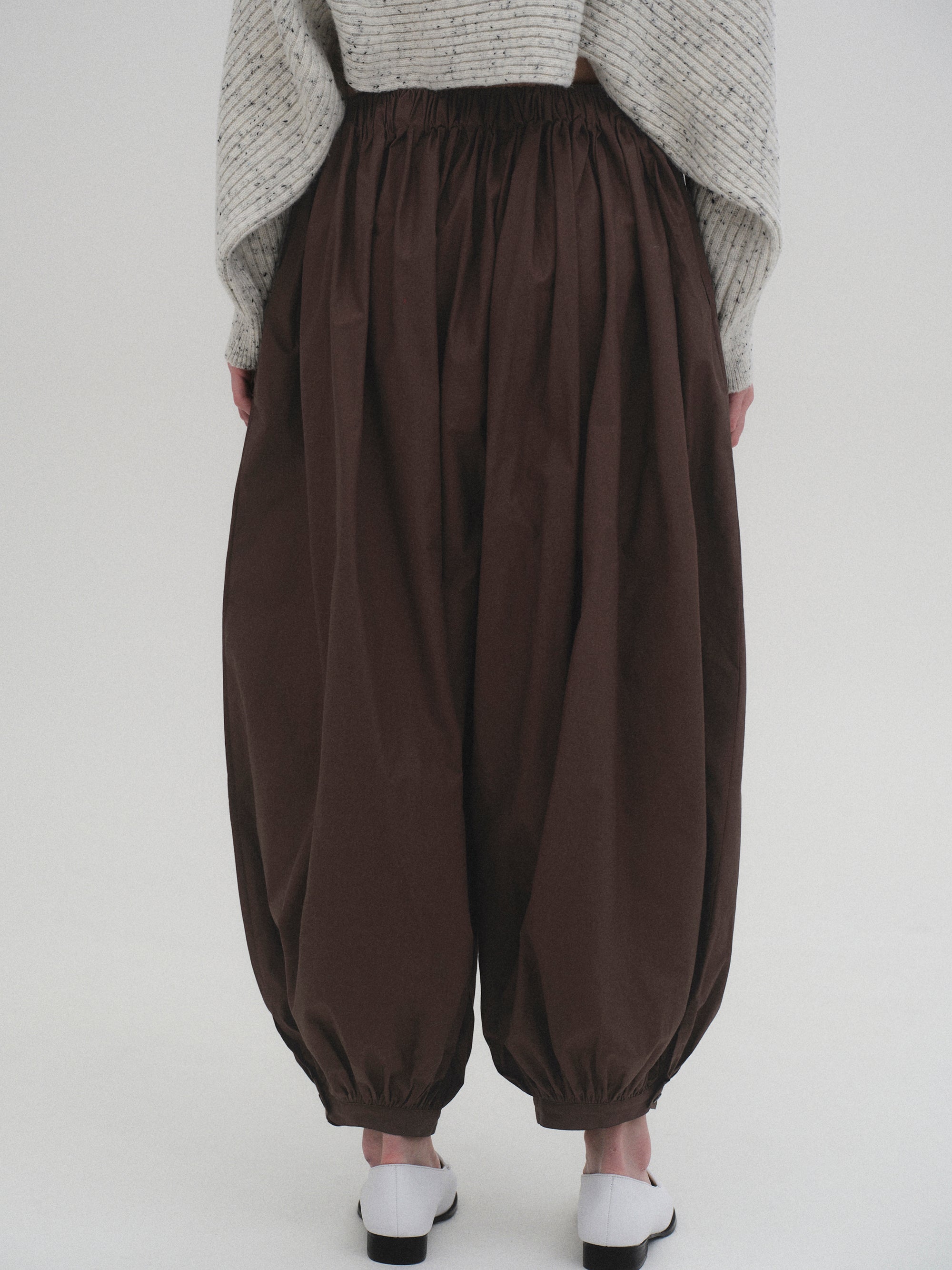 Balloon Parachute Pants, Brown