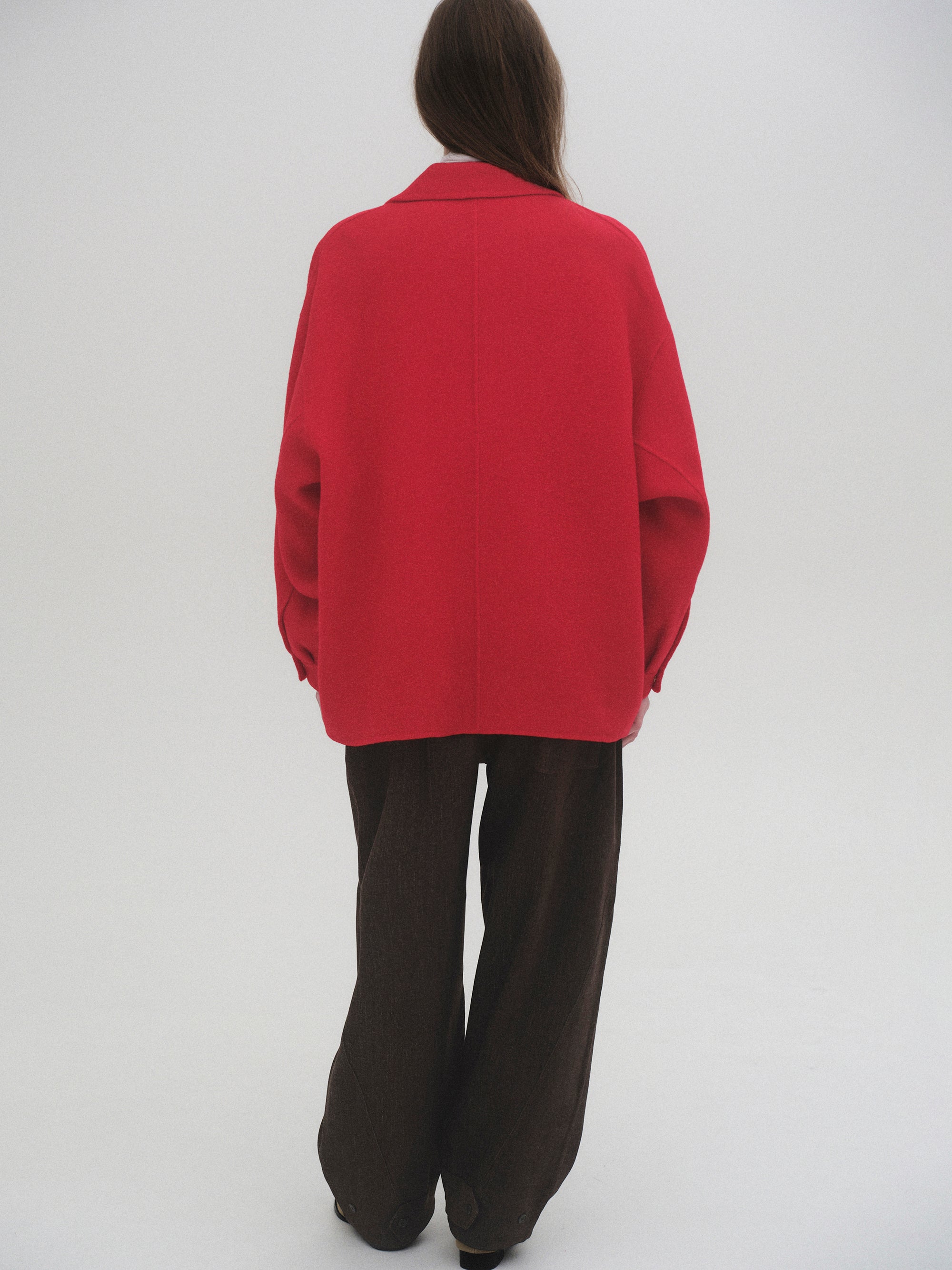 Wool Field Jacket, Red