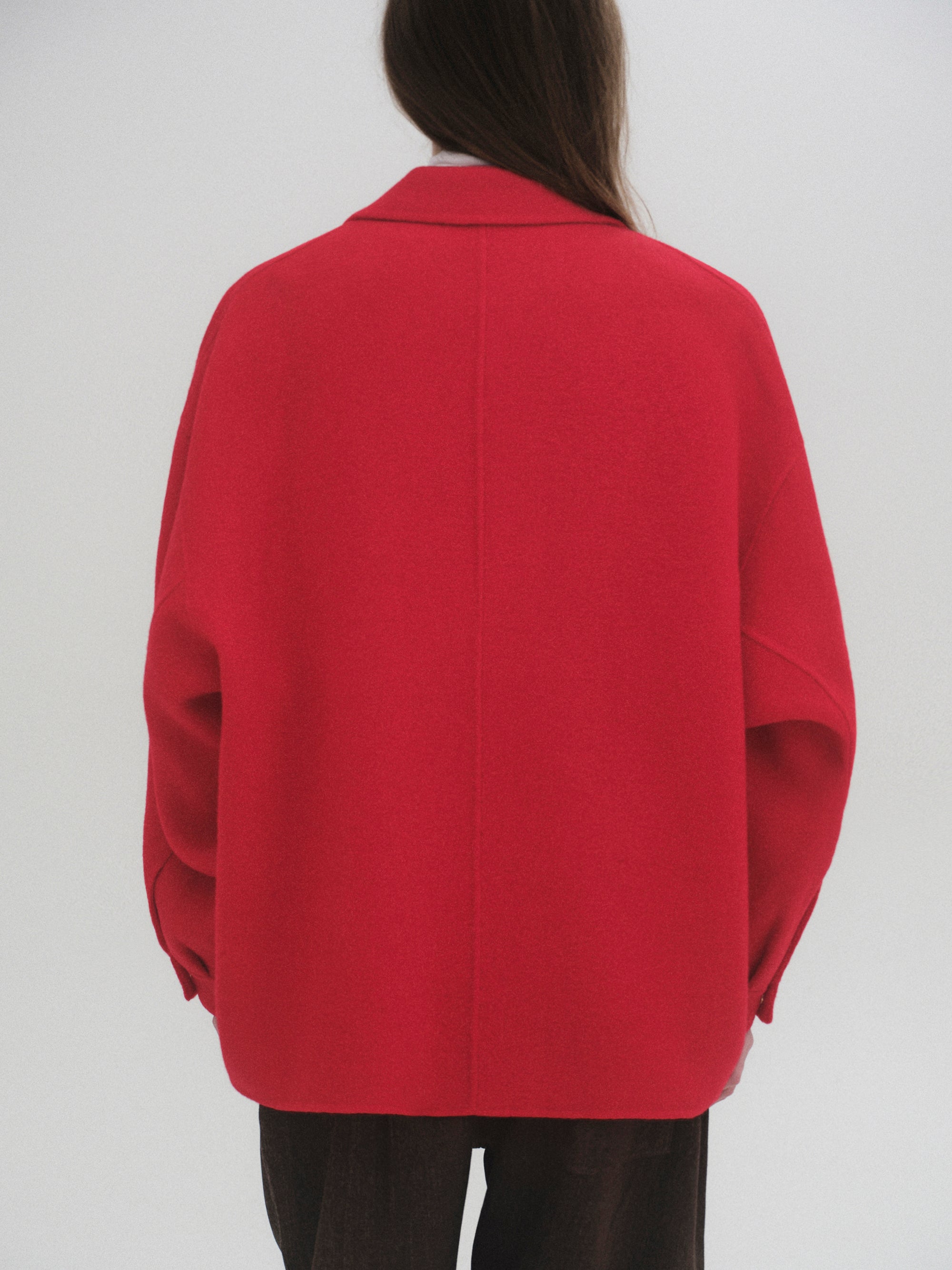 Wool Field Jacket, Red