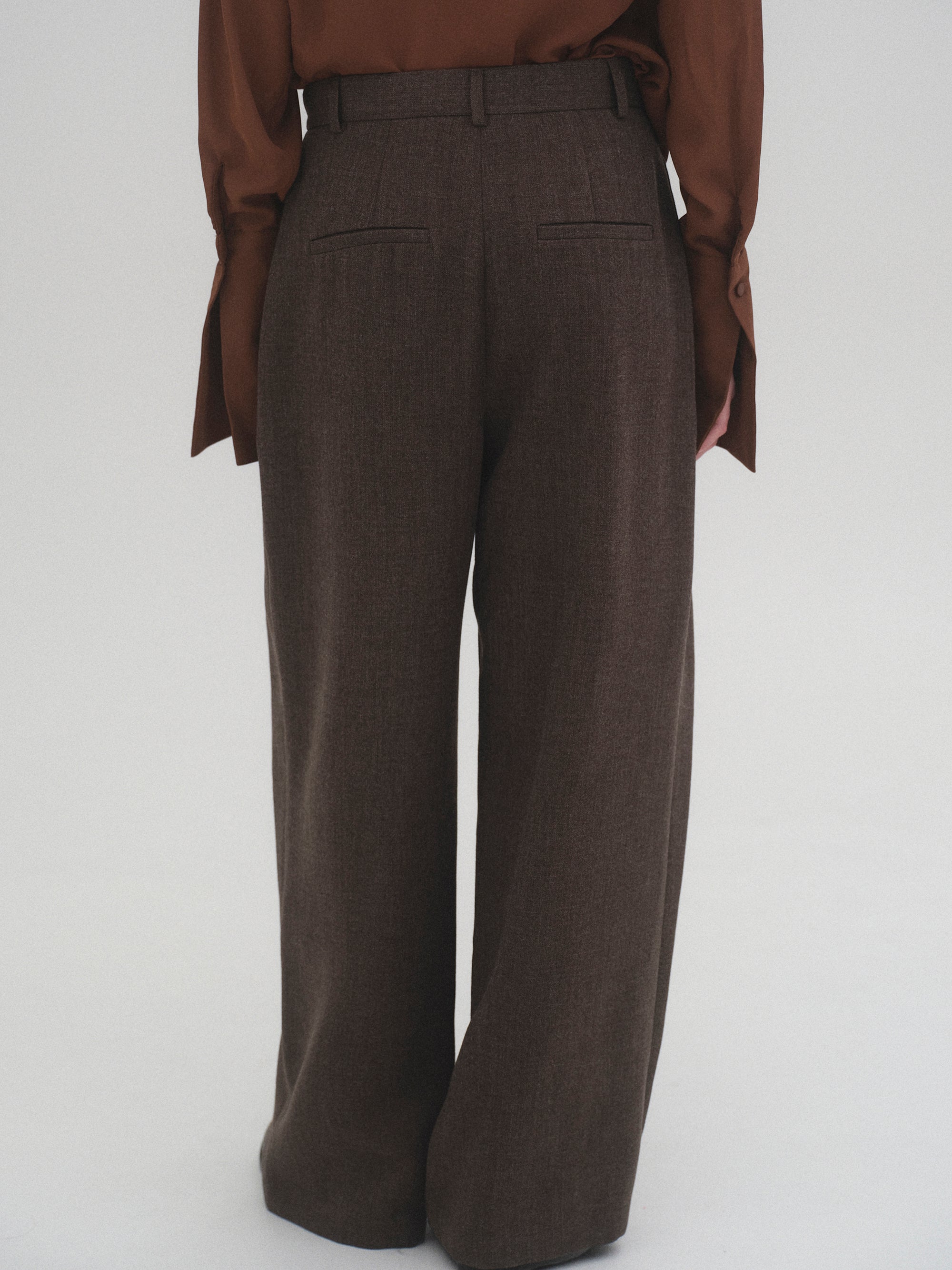 Tucked Trousers, Brown