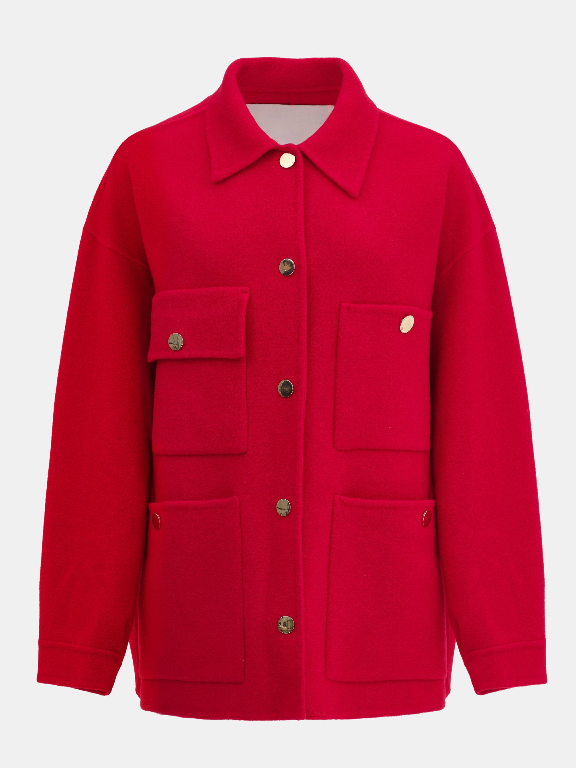 Wool Field Jacket, Red