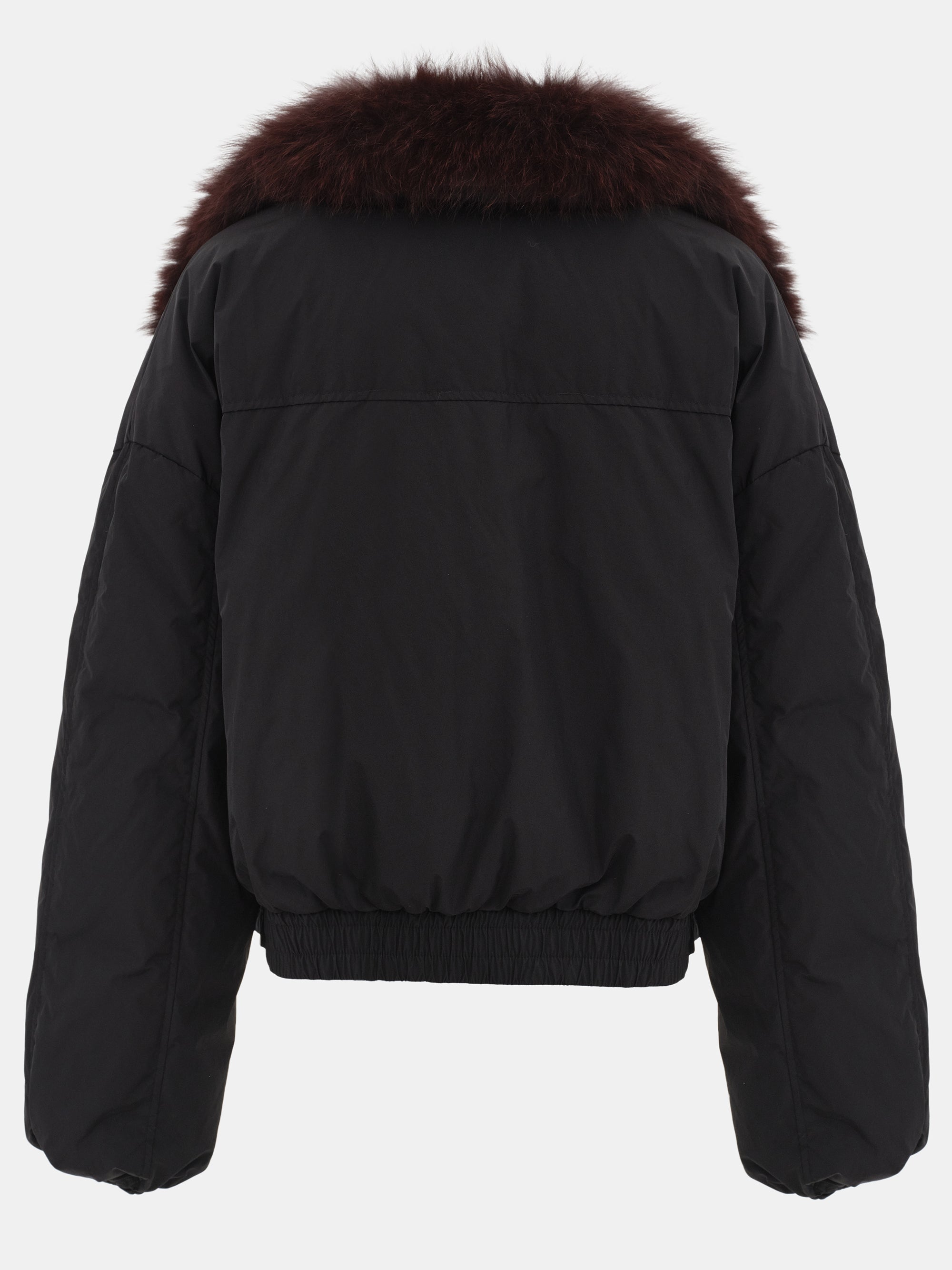 Fur Collar Down Jacket, Black