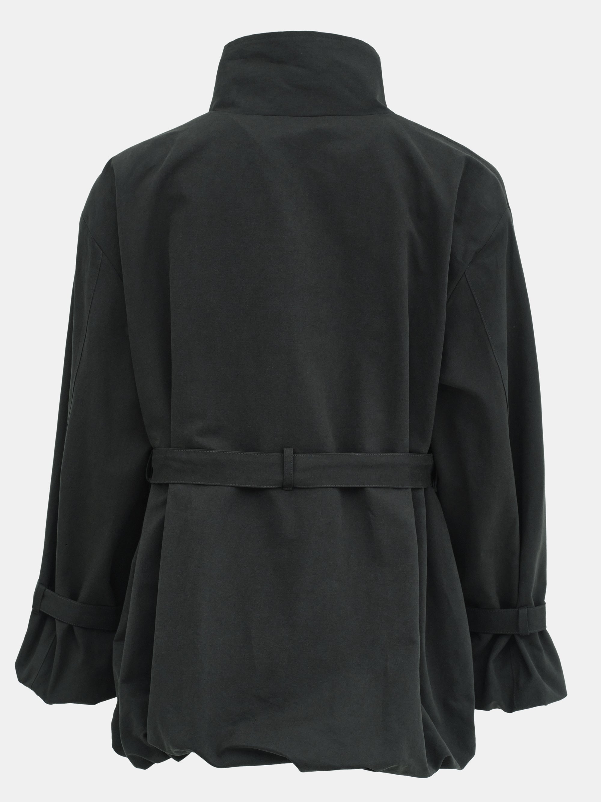 Balloon Short Trench Jacket, Charcoal