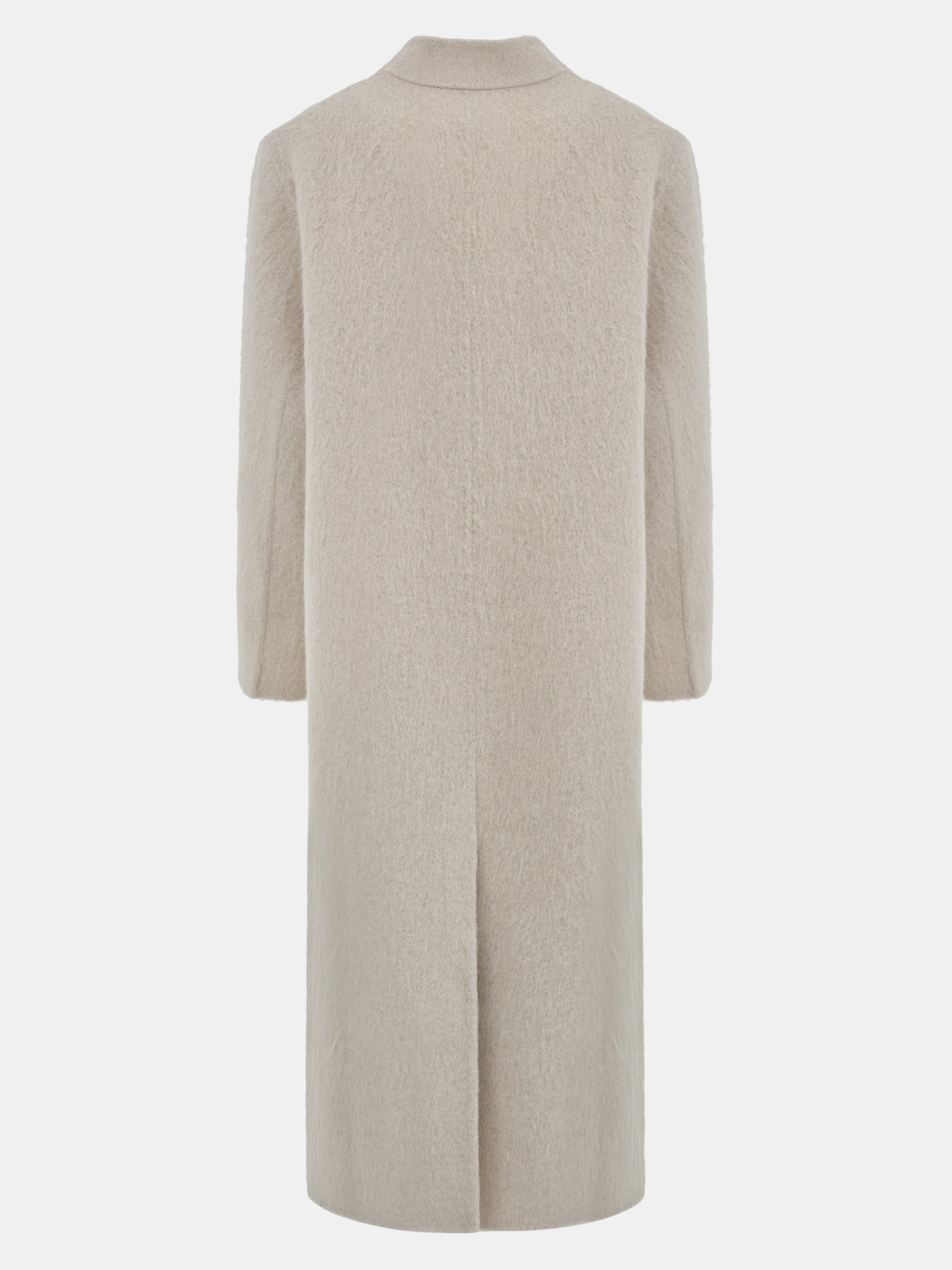 Wool-Alpaca Single Coat, Light Beige