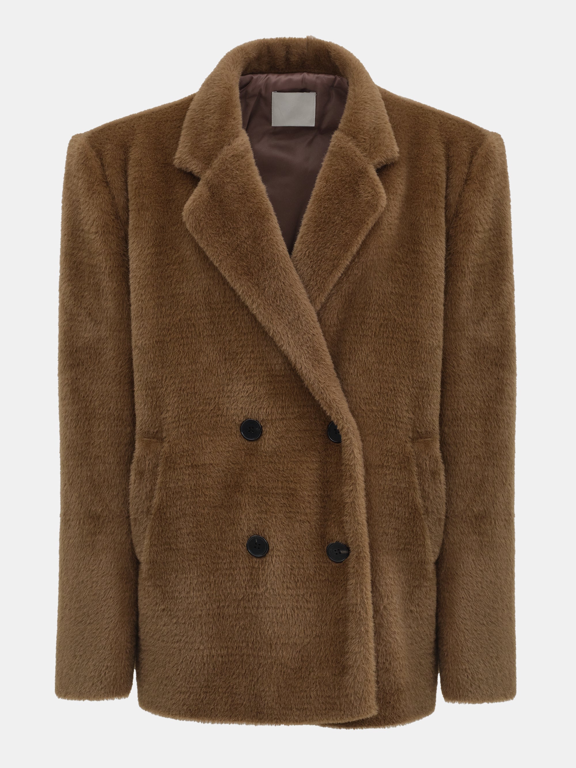 Short Pile Blazer, Brown