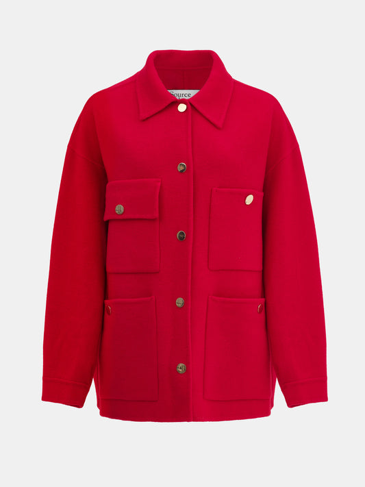 Casati Wool Field Jacket, Red