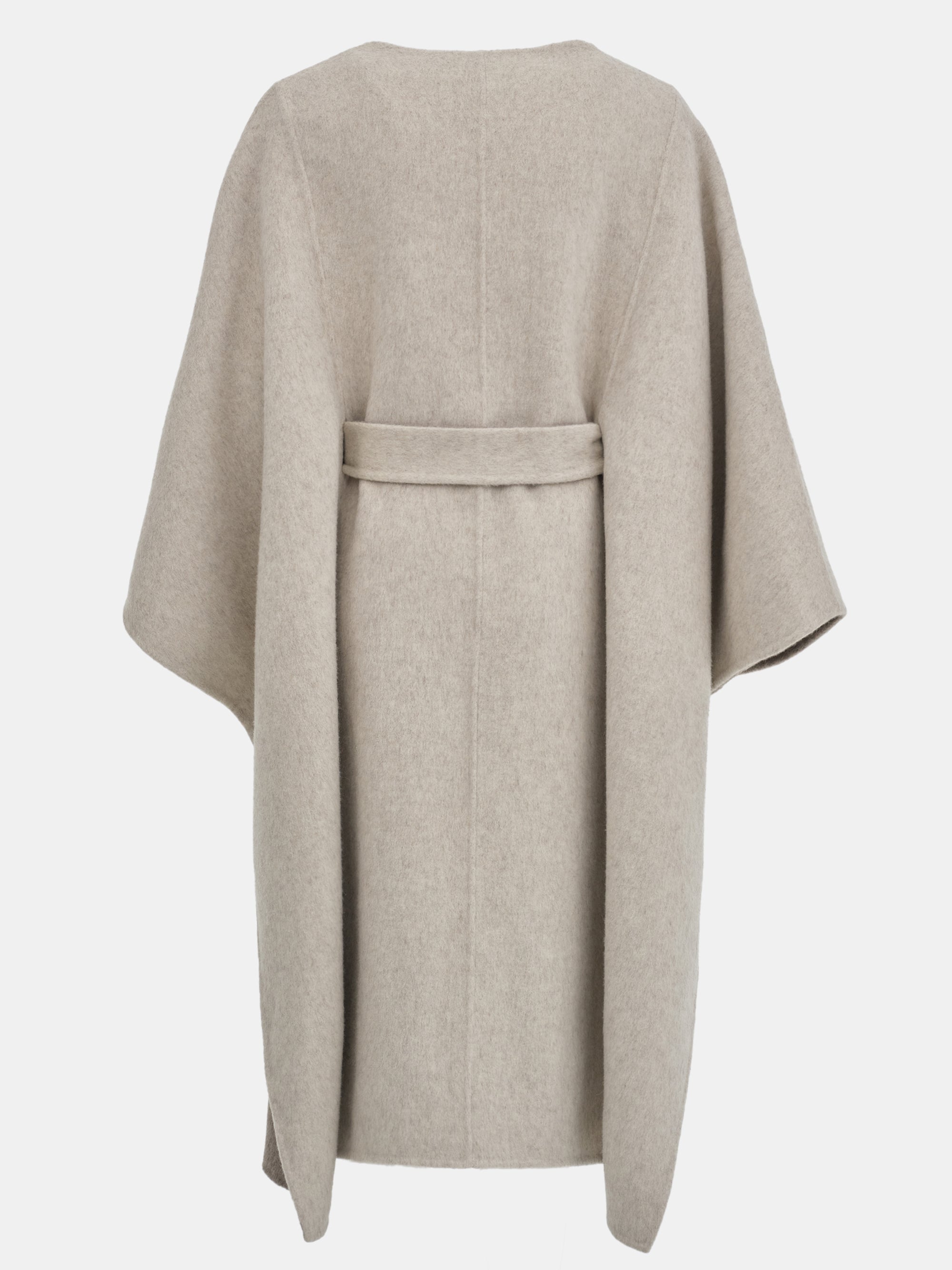Wool Felt Cape Coat, Oat