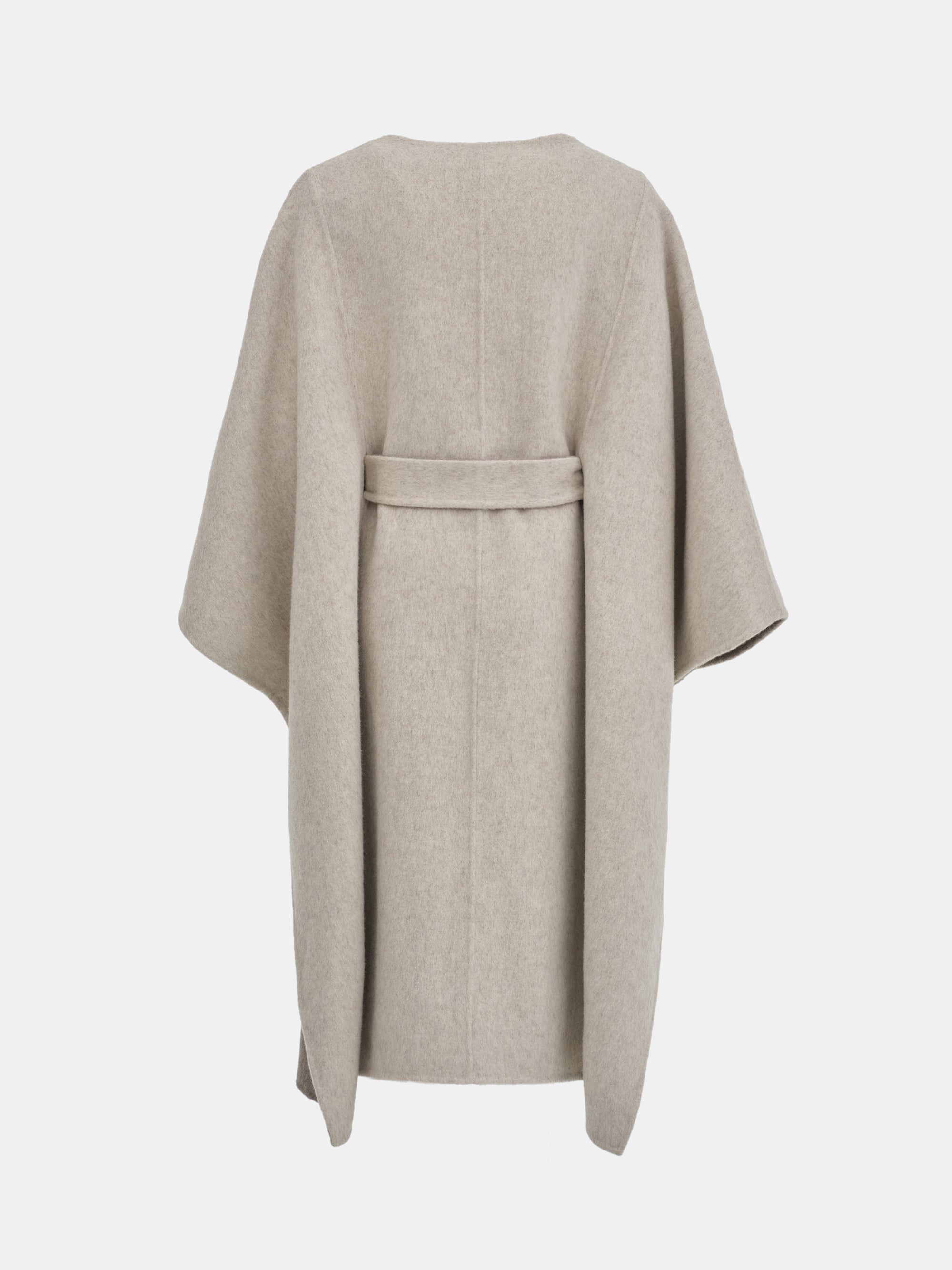 Wool Felt Cape Coat, Oat