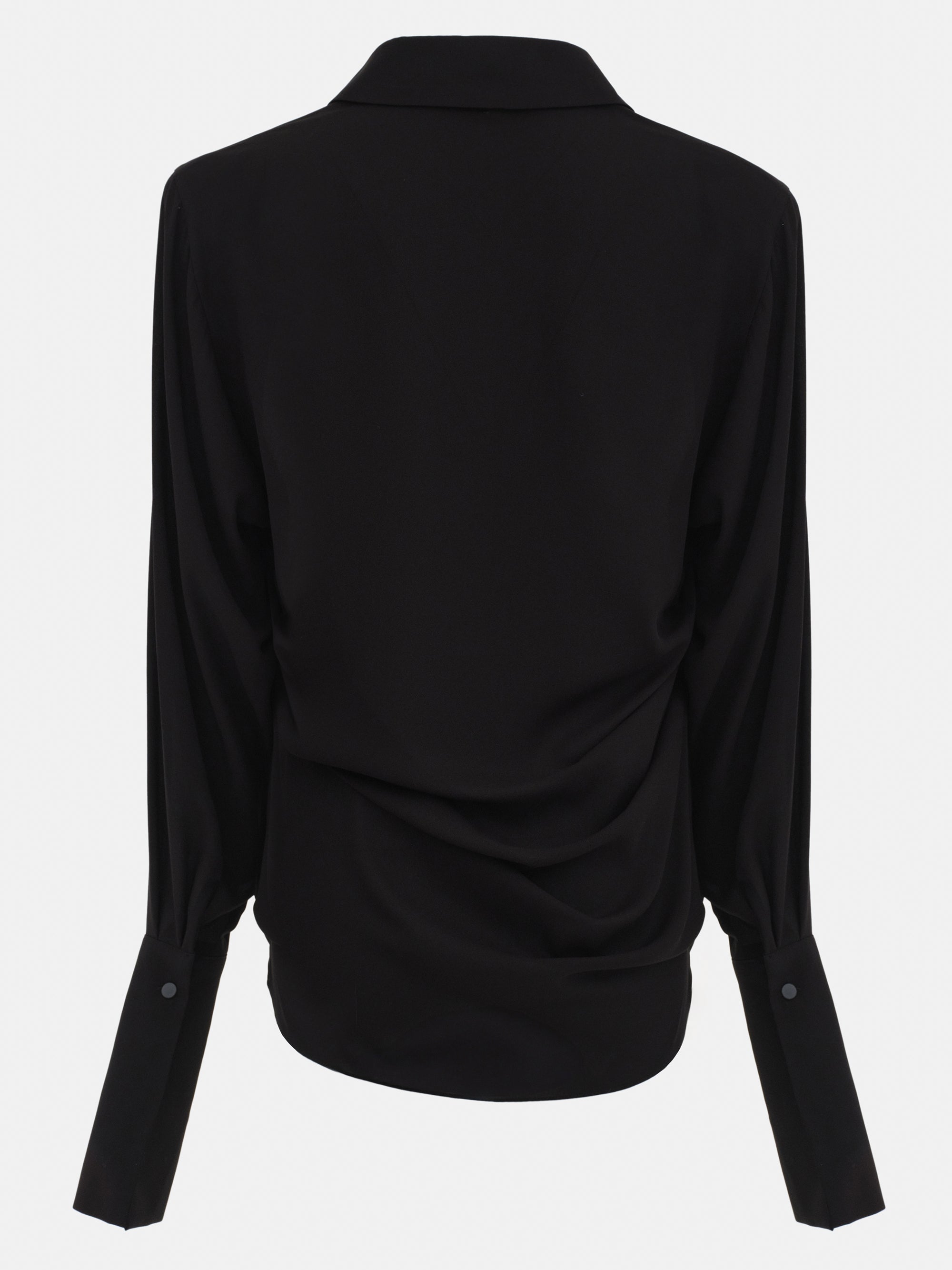 Draped Shirt, Black