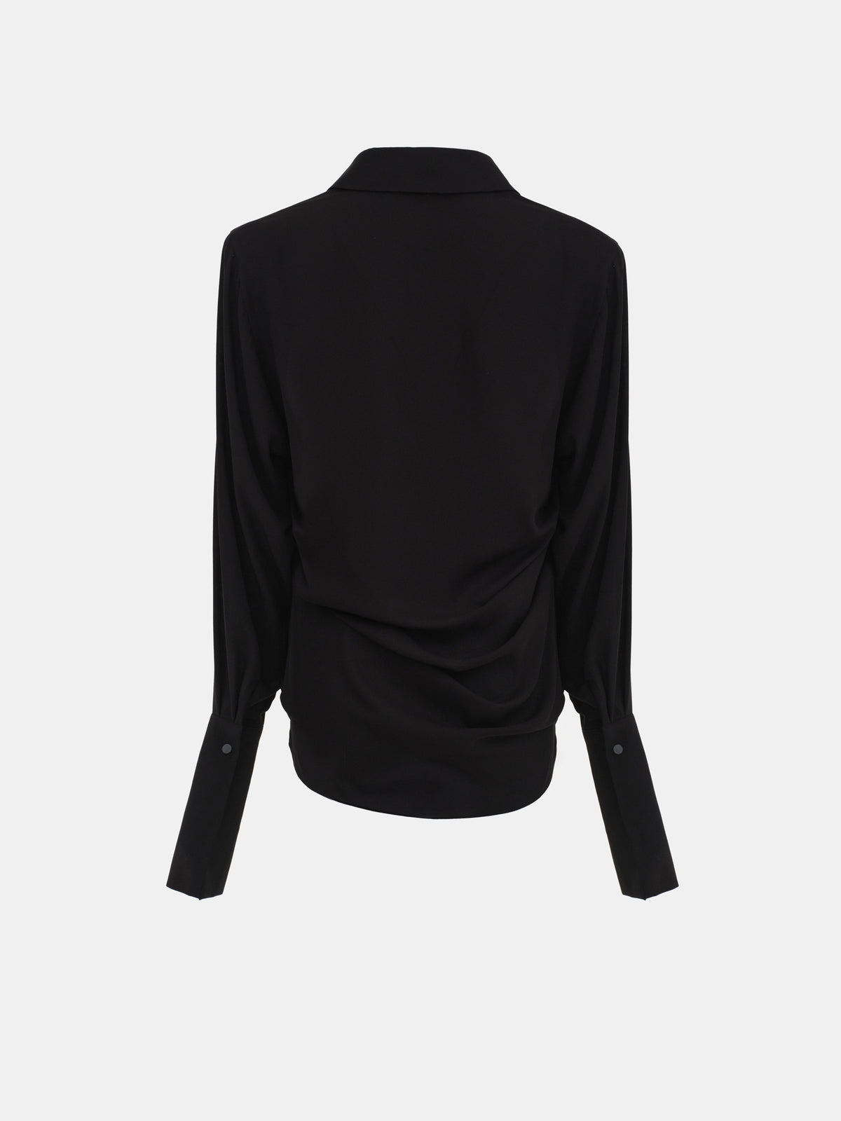 Karlsen Draped Shirt, Black