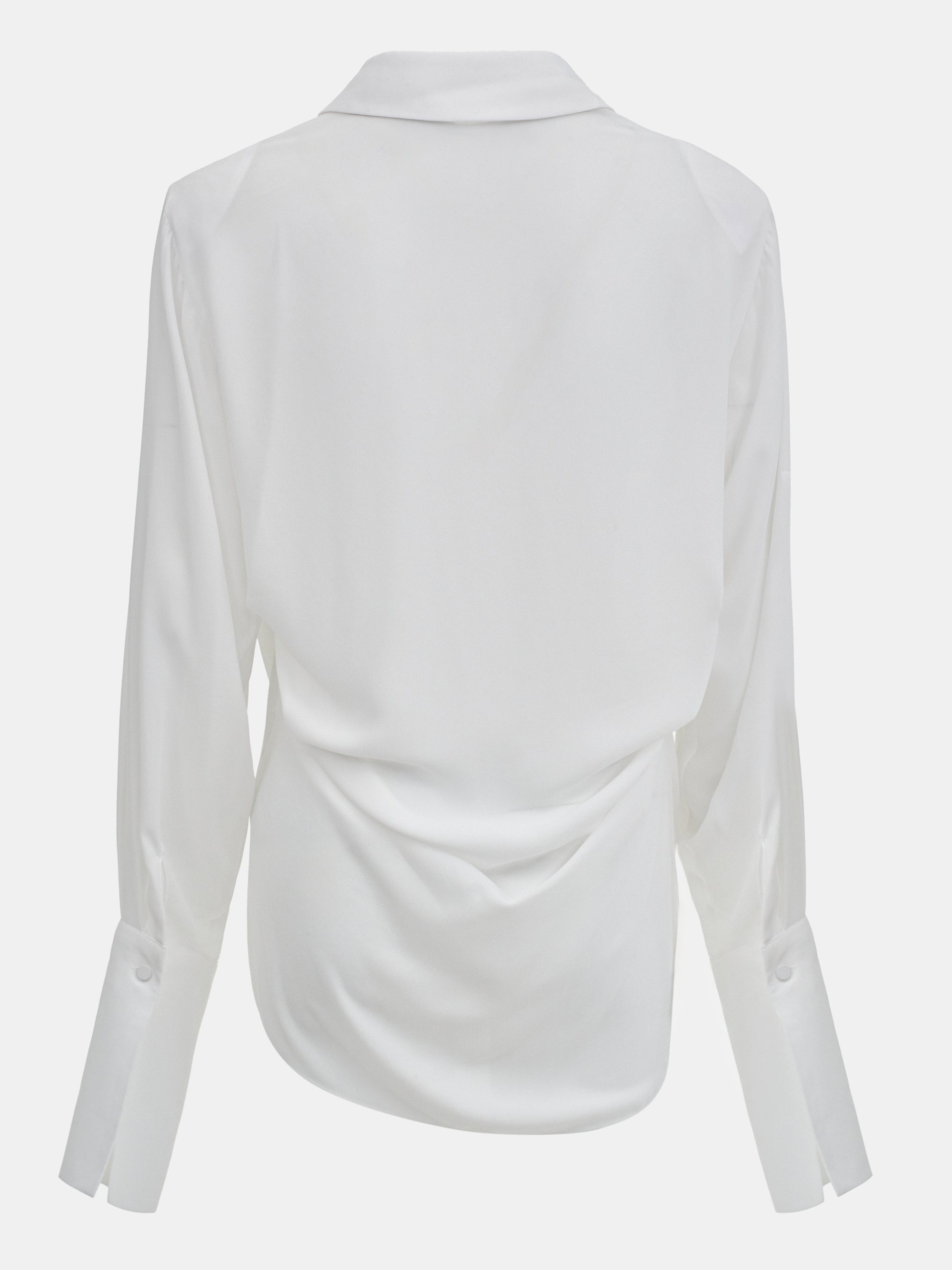Draped Shirt, White