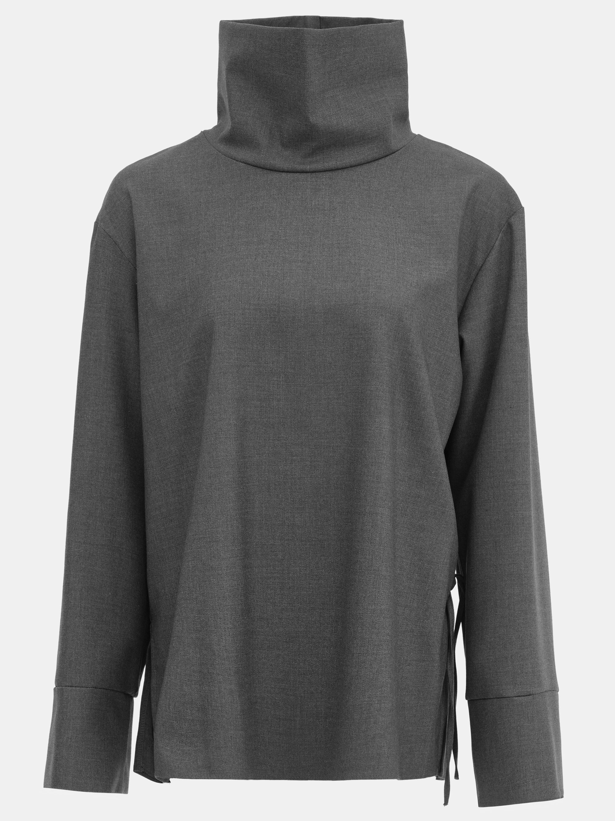 High-Neck Blouse, Grey